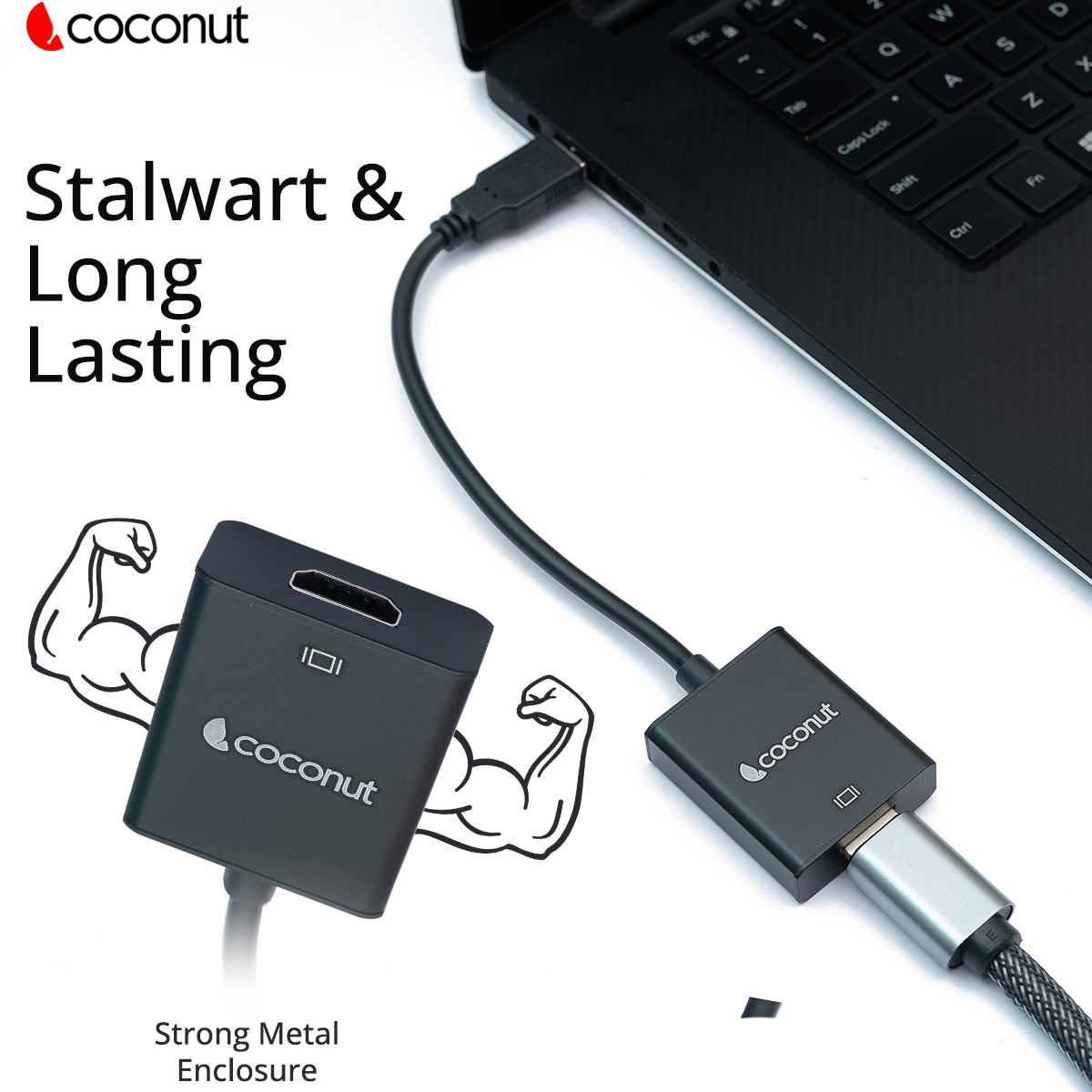 USB 3.0 to HDMI Converter, supports 4K resolution for clear display