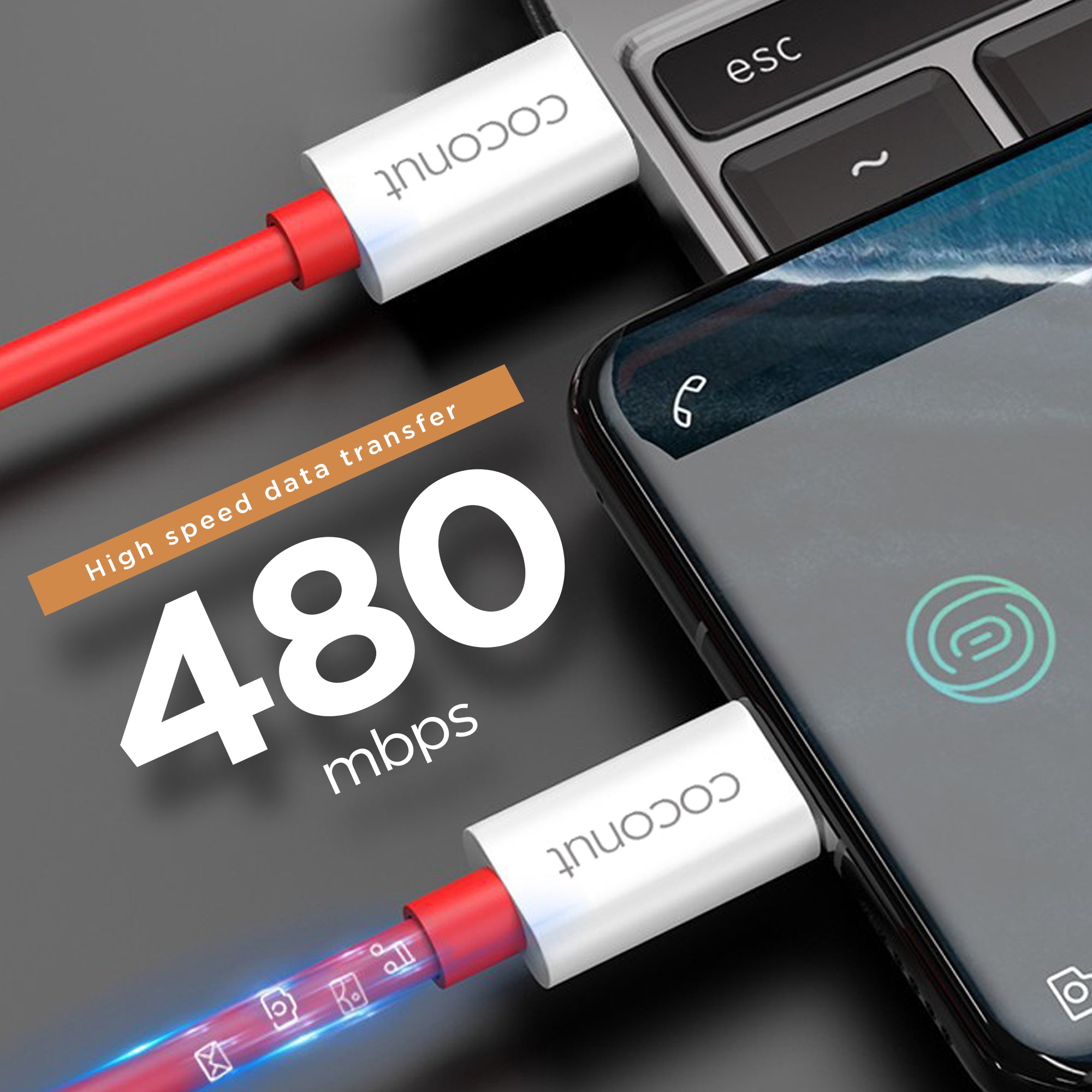 1M USB-C to Type-C Cable for Fast Charging and Data Transfer