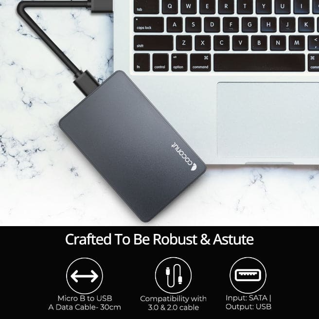 SC11 2.5-inch HDD/SSD USB 2.0 SATA casing for secure data storage