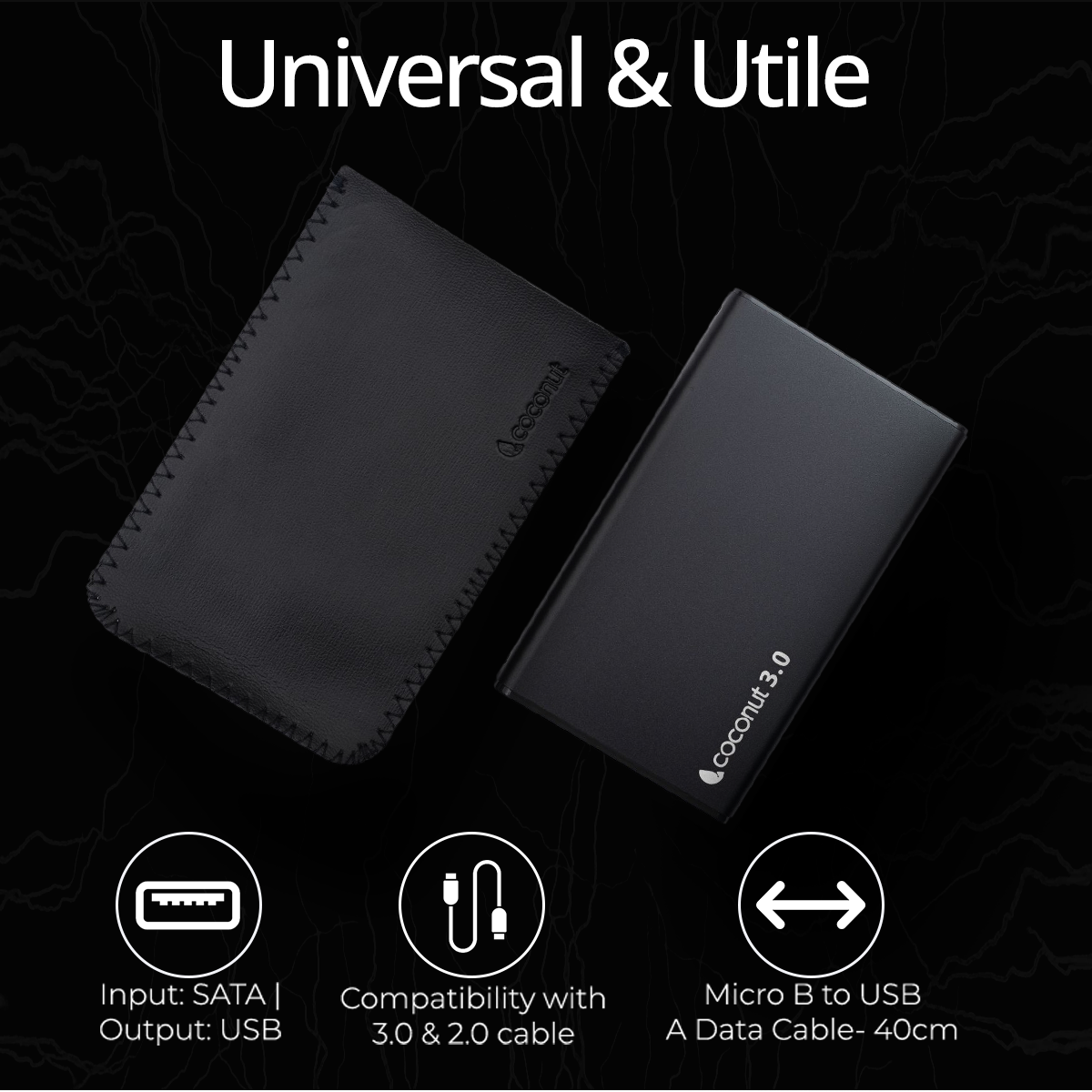 SC09 2.5-inch HDD/SSD metal casing with USB 3.0 and SATA support