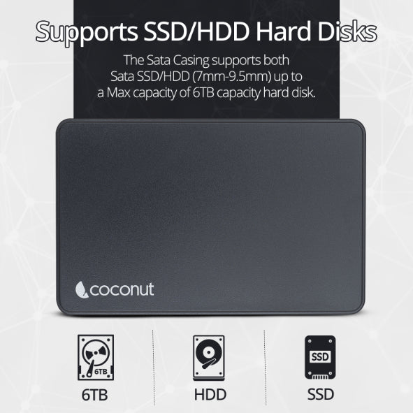 SC08 2.5-inch HDD/SSD USB 3.0 SATA casing for fast data transfer