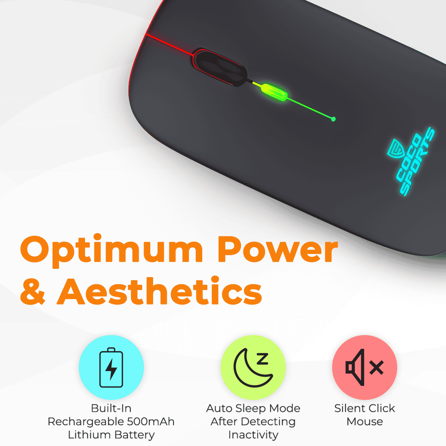 WM12 Stone Rechargeable Wireless Mouse with sleek and modern design