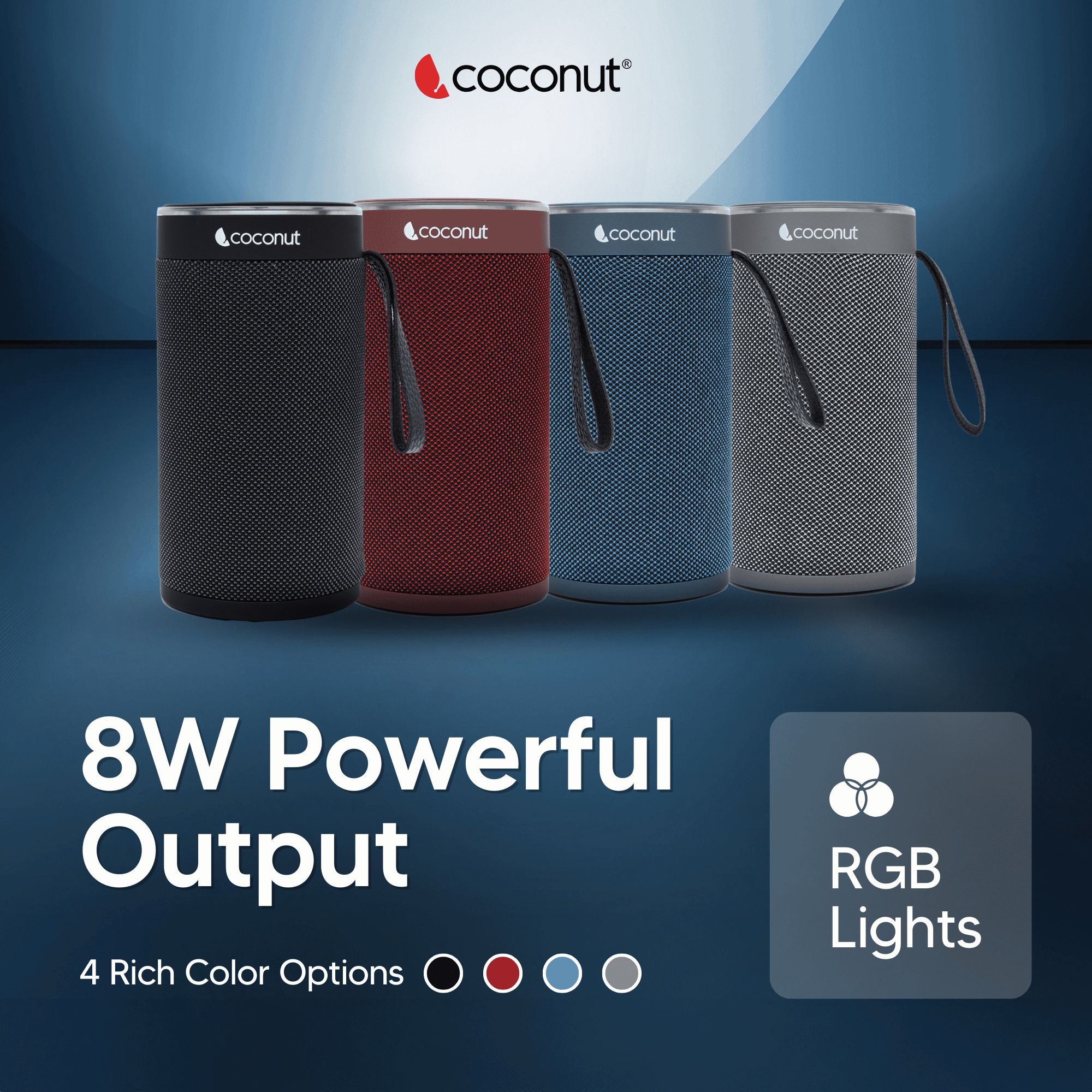 Elvis 8W Bluetooth speaker with RGB lights, portable, Bluetooth 5.1