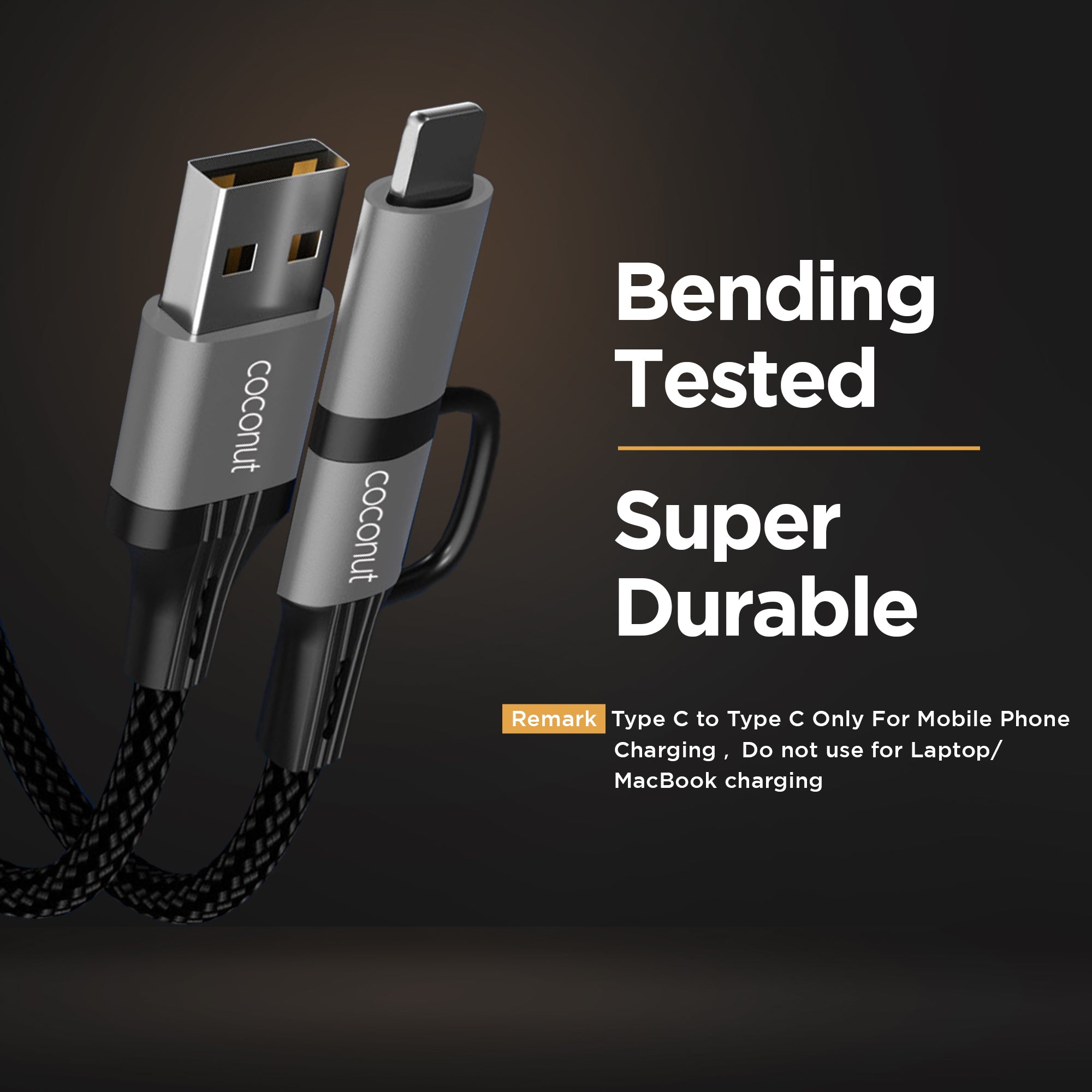 1M C21 4-in-1 Charging Cable for multiple devices