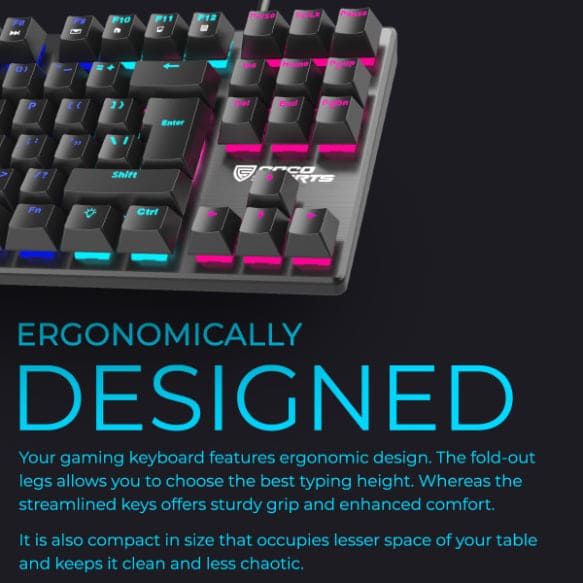 K12 Orion TKL Mechanical Gaming Keyboard with compact design