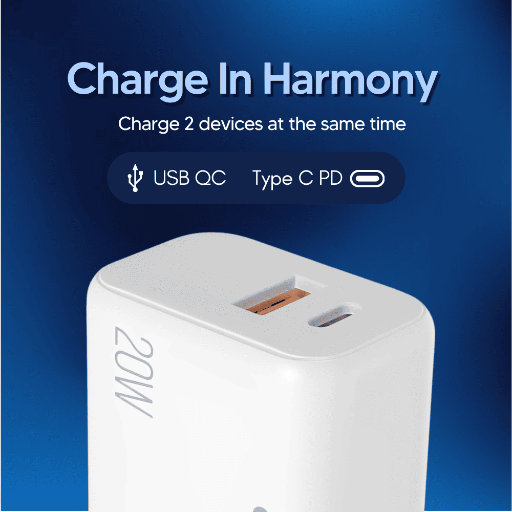 ACCO Adapter 100-240V 50/60Hz with 1USB A, 20W power