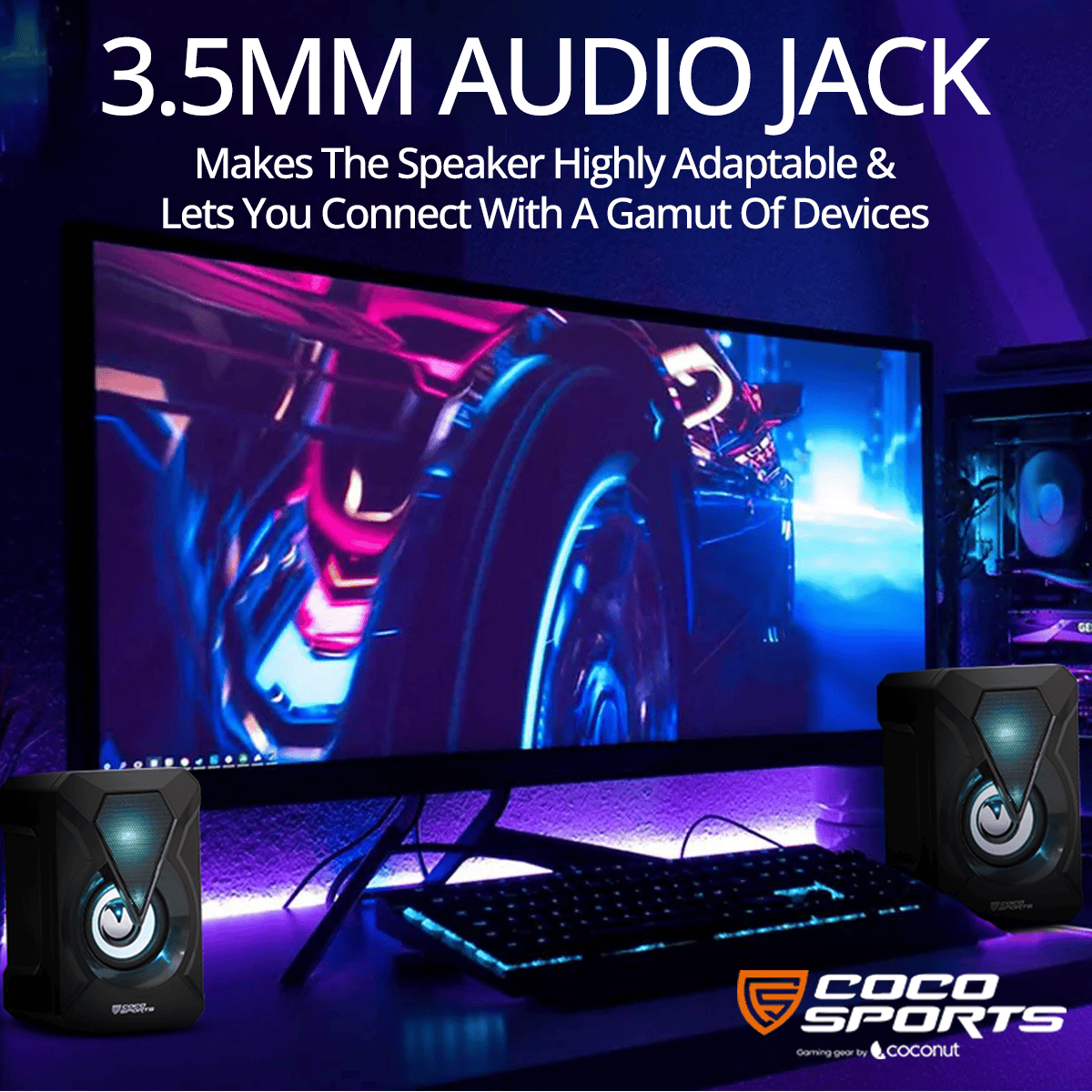 US04 Jazz USB RGB Speakers with vibrant lights for laptops & PCs