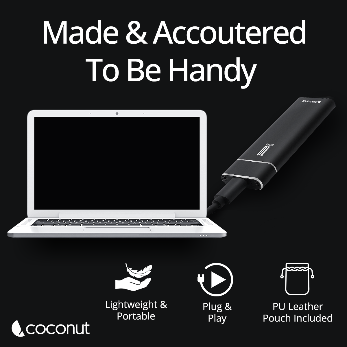 SC12 M.2/NVMe SSD case with premium metal body, USB 3.1 speeds