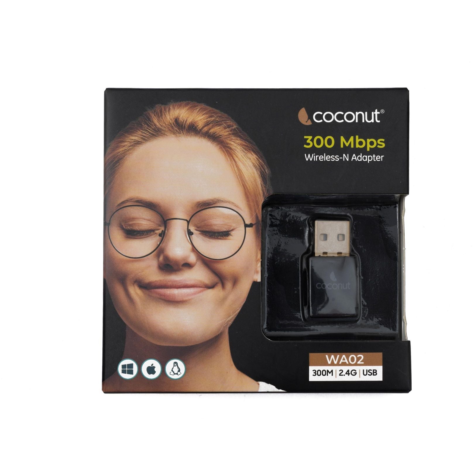 WA02 Superspeed Wifi Adapter, 300mbps for fast internet connection