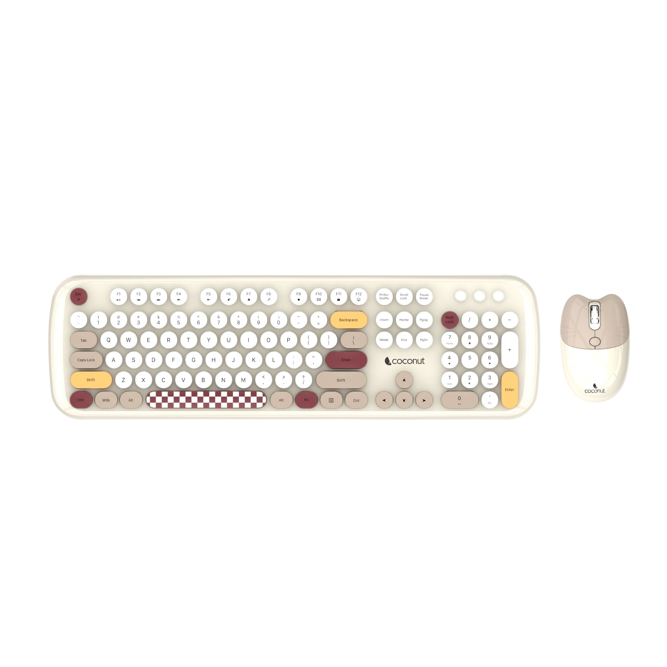 Retro Daisy Wireless Keyboard and Mouse Combo Set