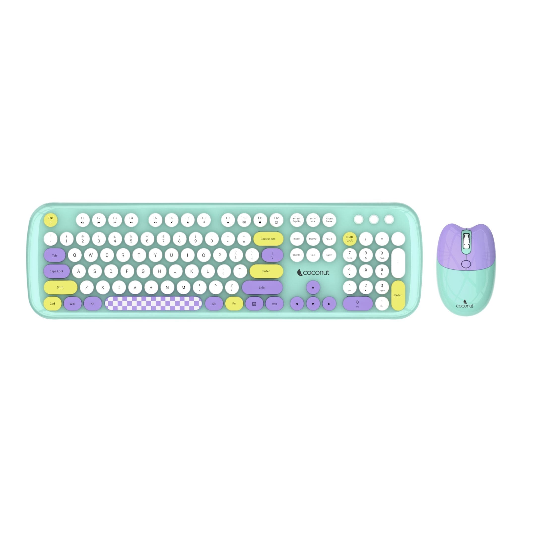 Retro Daisy Wireless Keyboard and Mouse Combo Set