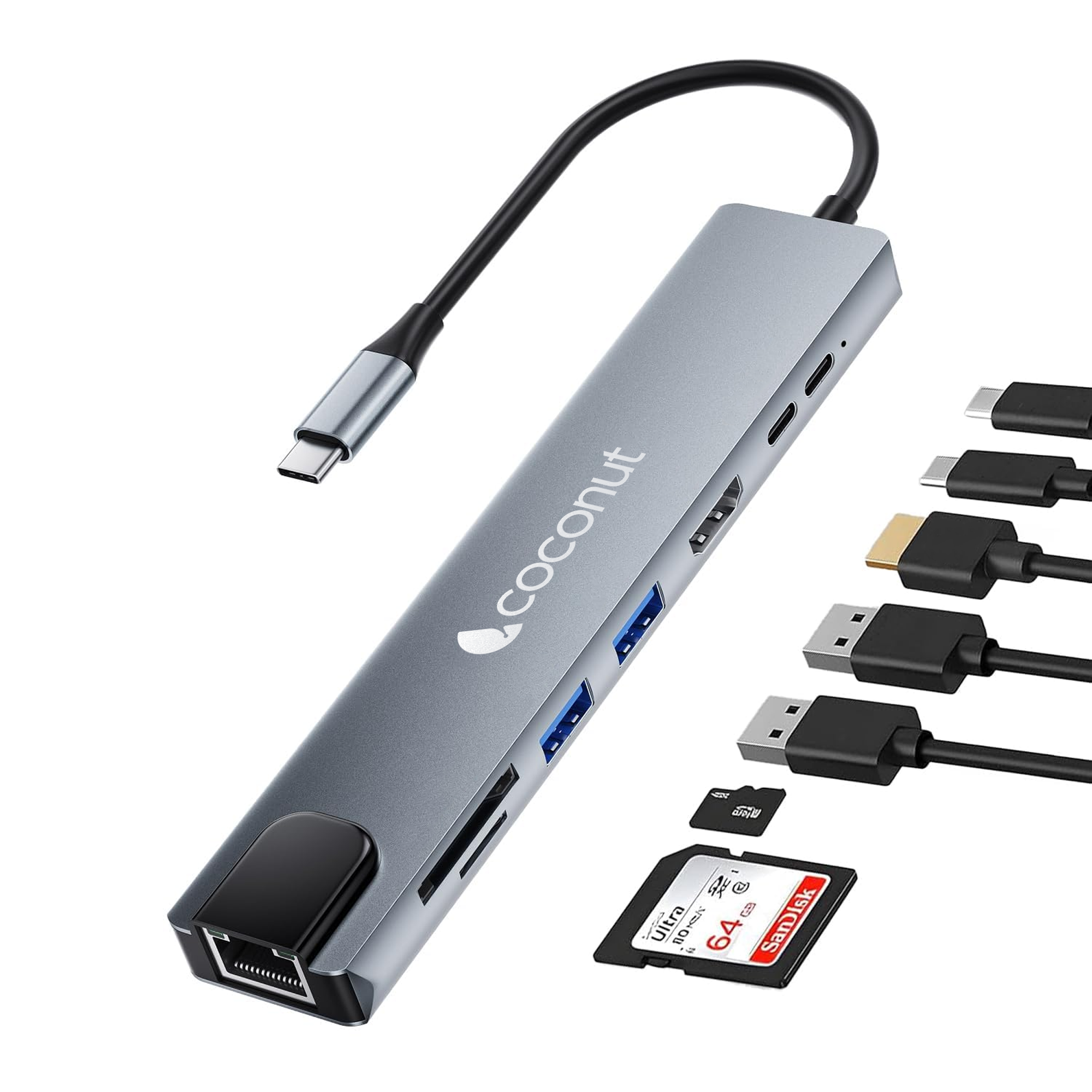 X2 - 8 in 1 USB-C Docking Hub with HDMI & Ethernet