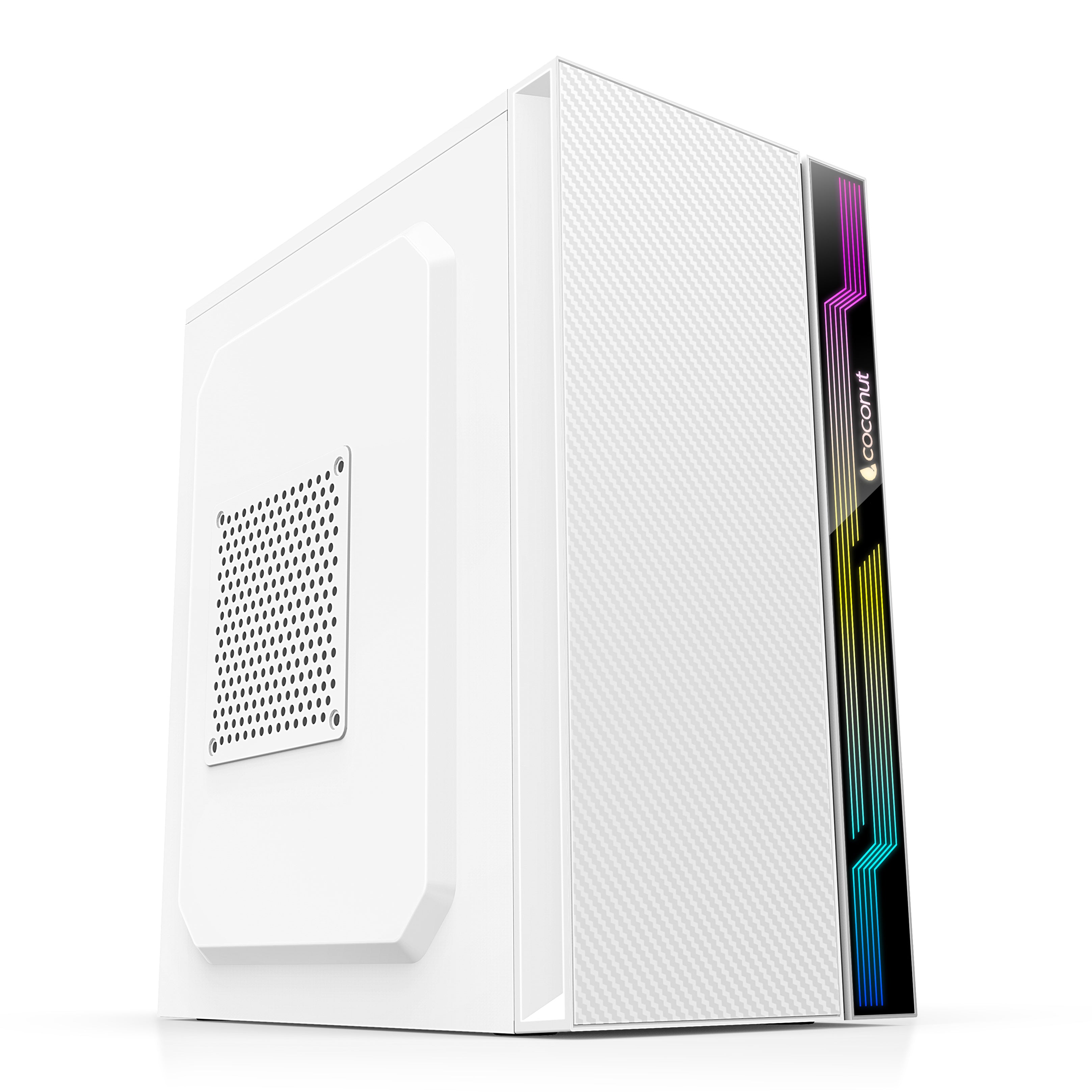 Compact COSMIC Micro ATX Office Cabinet with RGB Front Strip