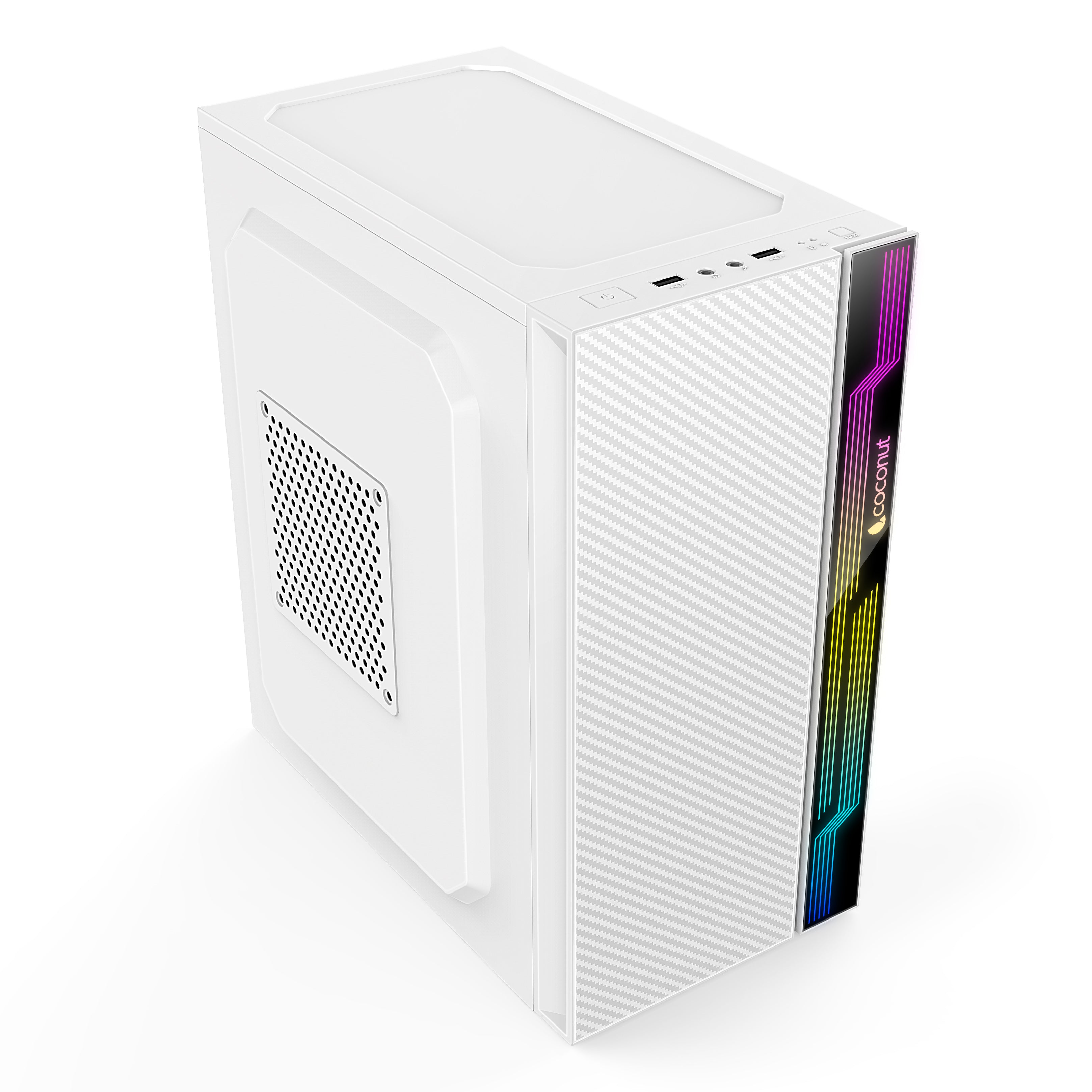 Compact COSMIC Micro ATX Office Cabinet with RGB Front Strip