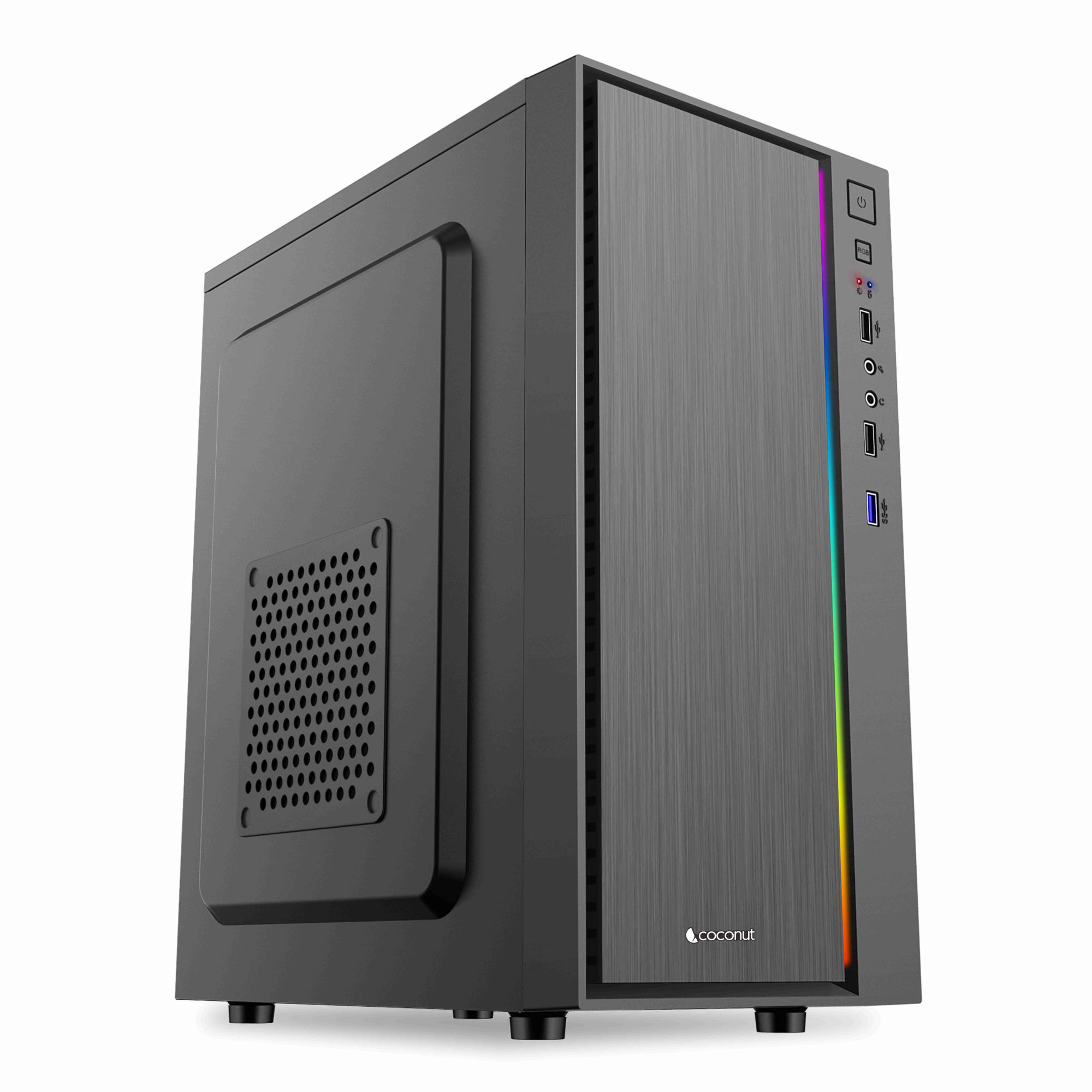 Magic Micro ATX Office Cabinet with SM45 PSU and RGB Front Strip Design