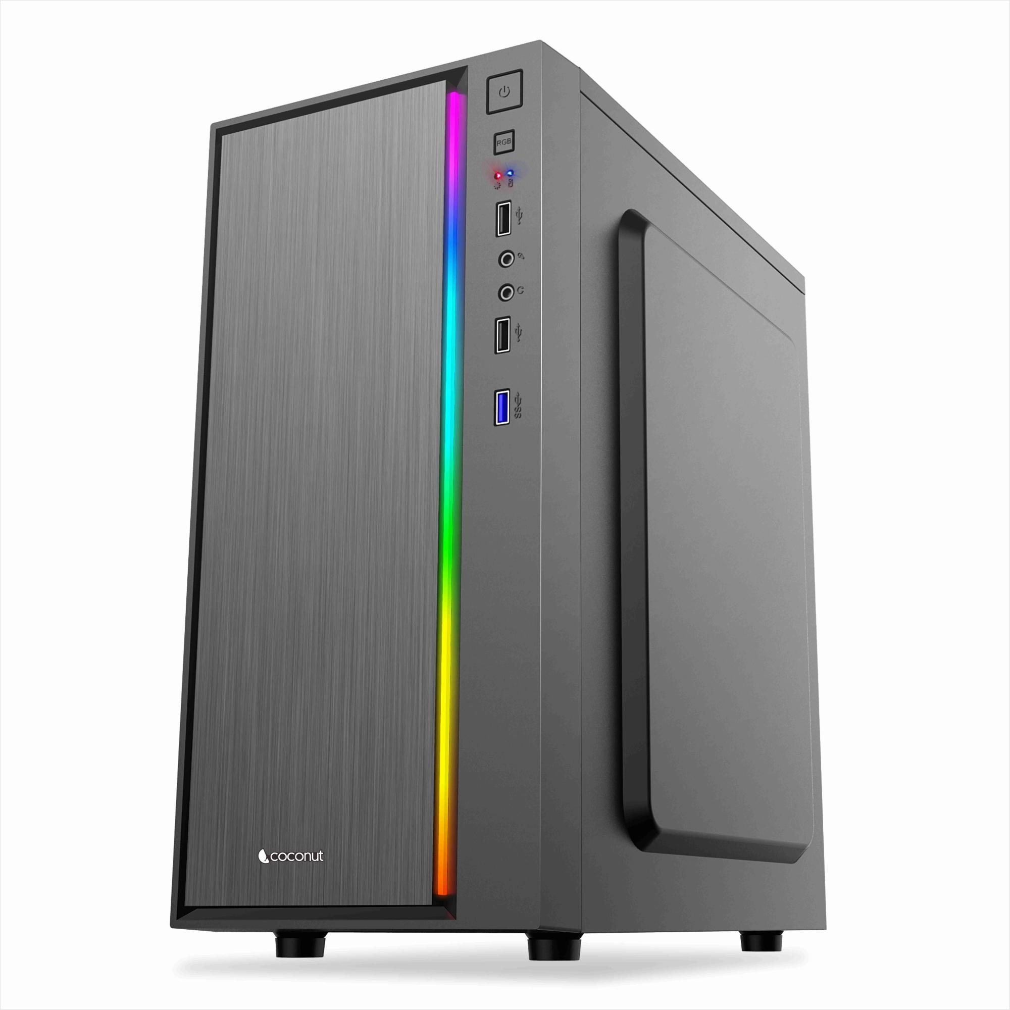 Magic Micro ATX Office Cabinet with SM45 PSU and RGB Front Strip Design
