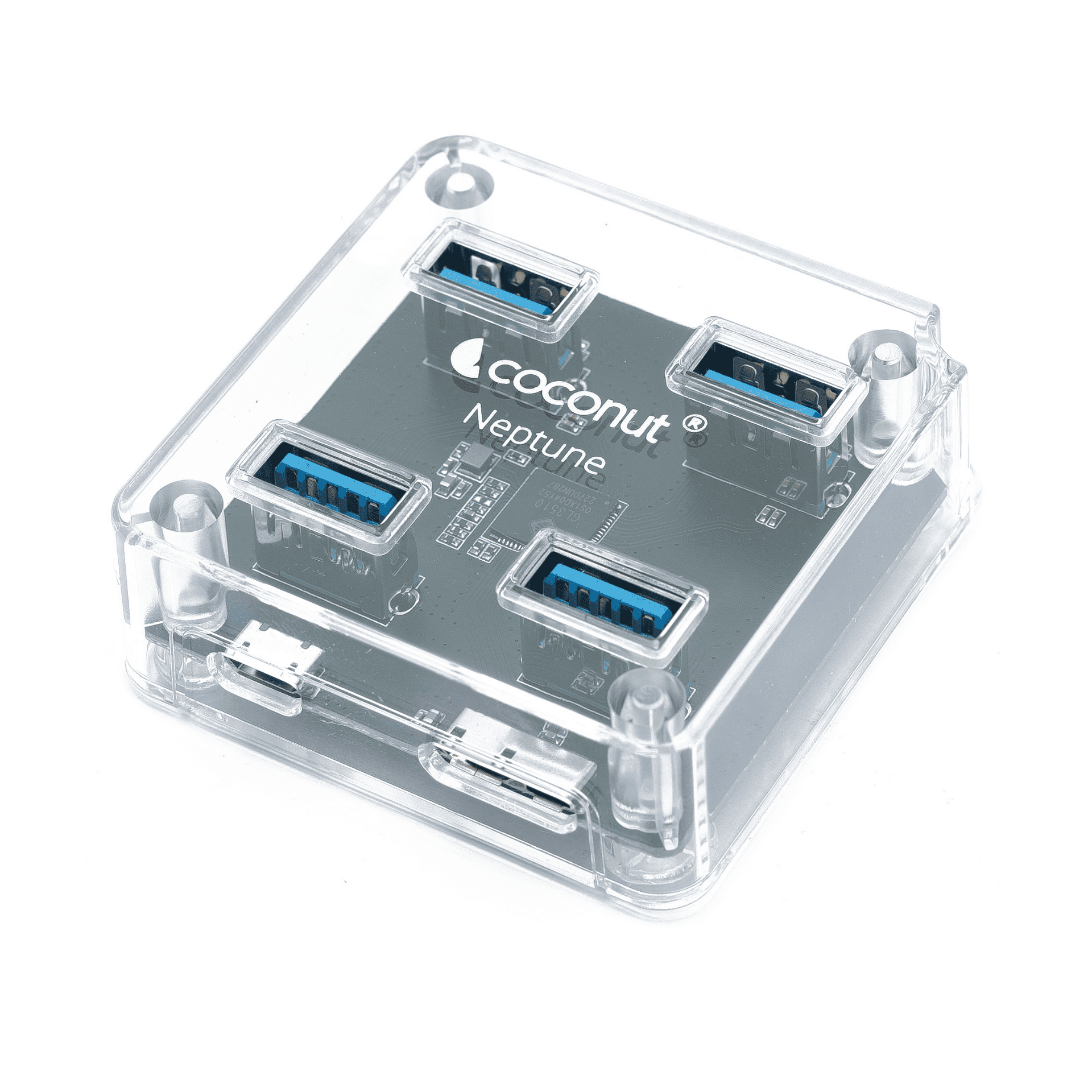 UH17 Neptune 4-Port USB 3.1 Hub with Transparent Design for Connectivity