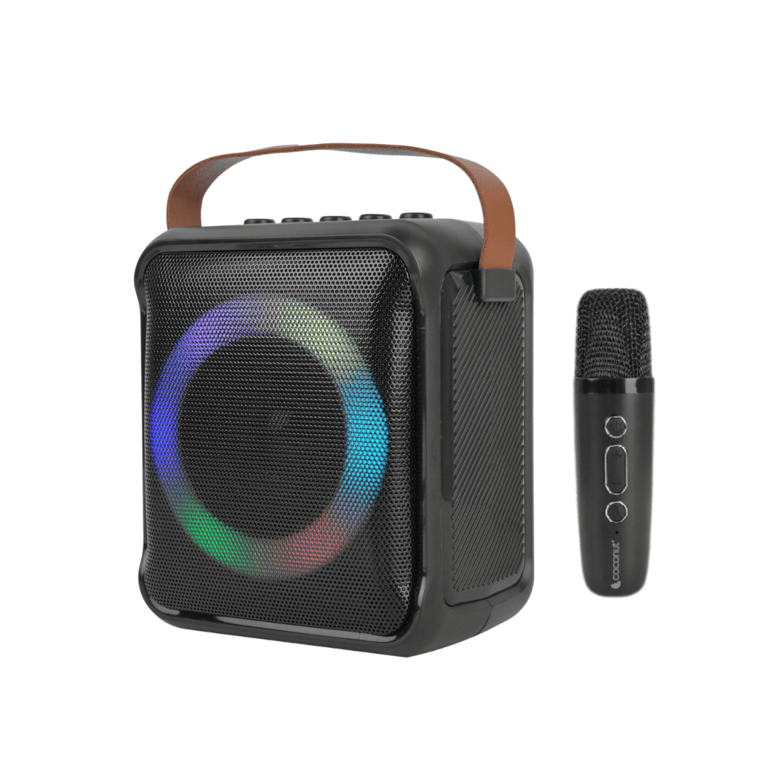 Vibrant RGB Karaoke speaker with microphone for dynamic music experience