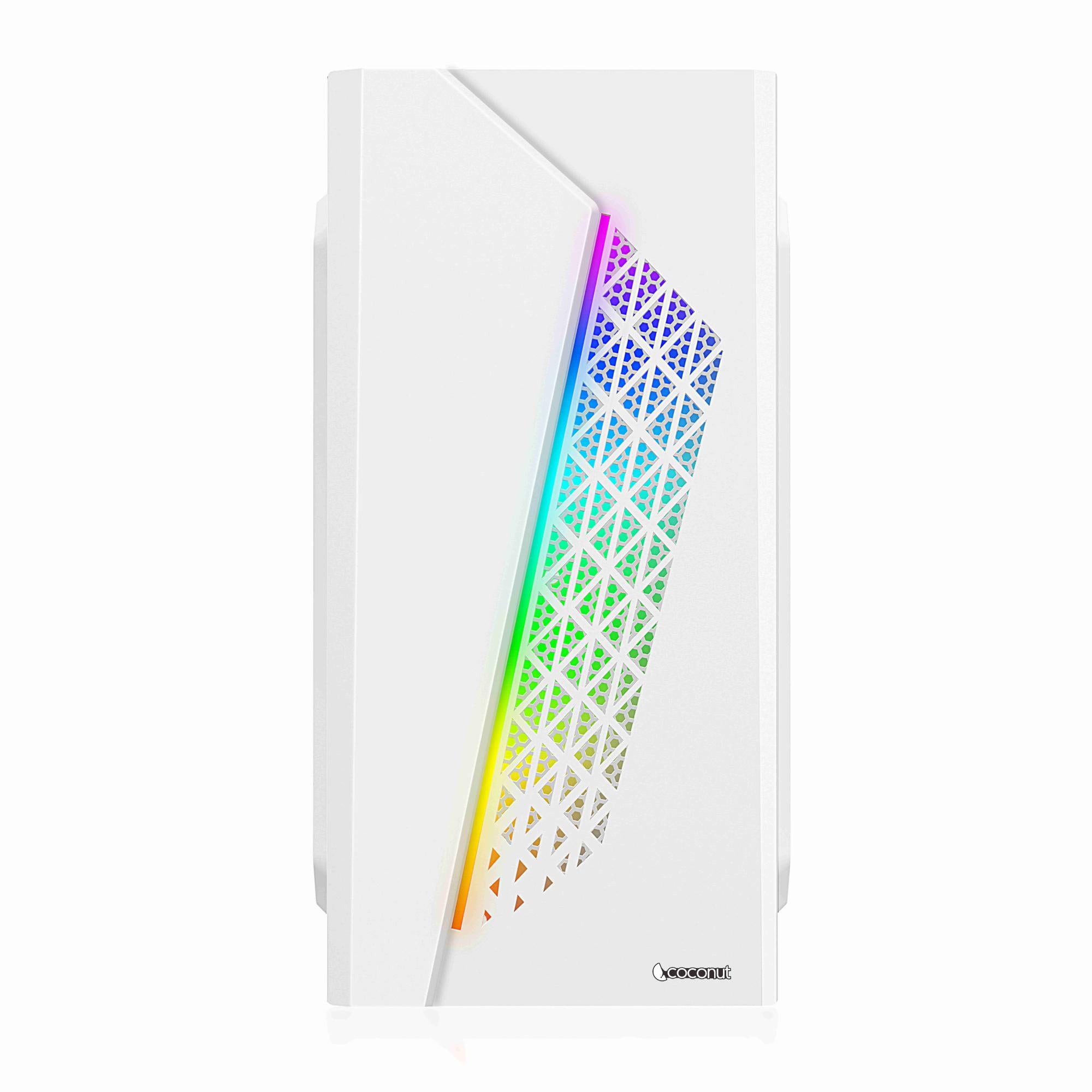 Black Micro ATX office cabinet with SM45 power supply and front RGB strip