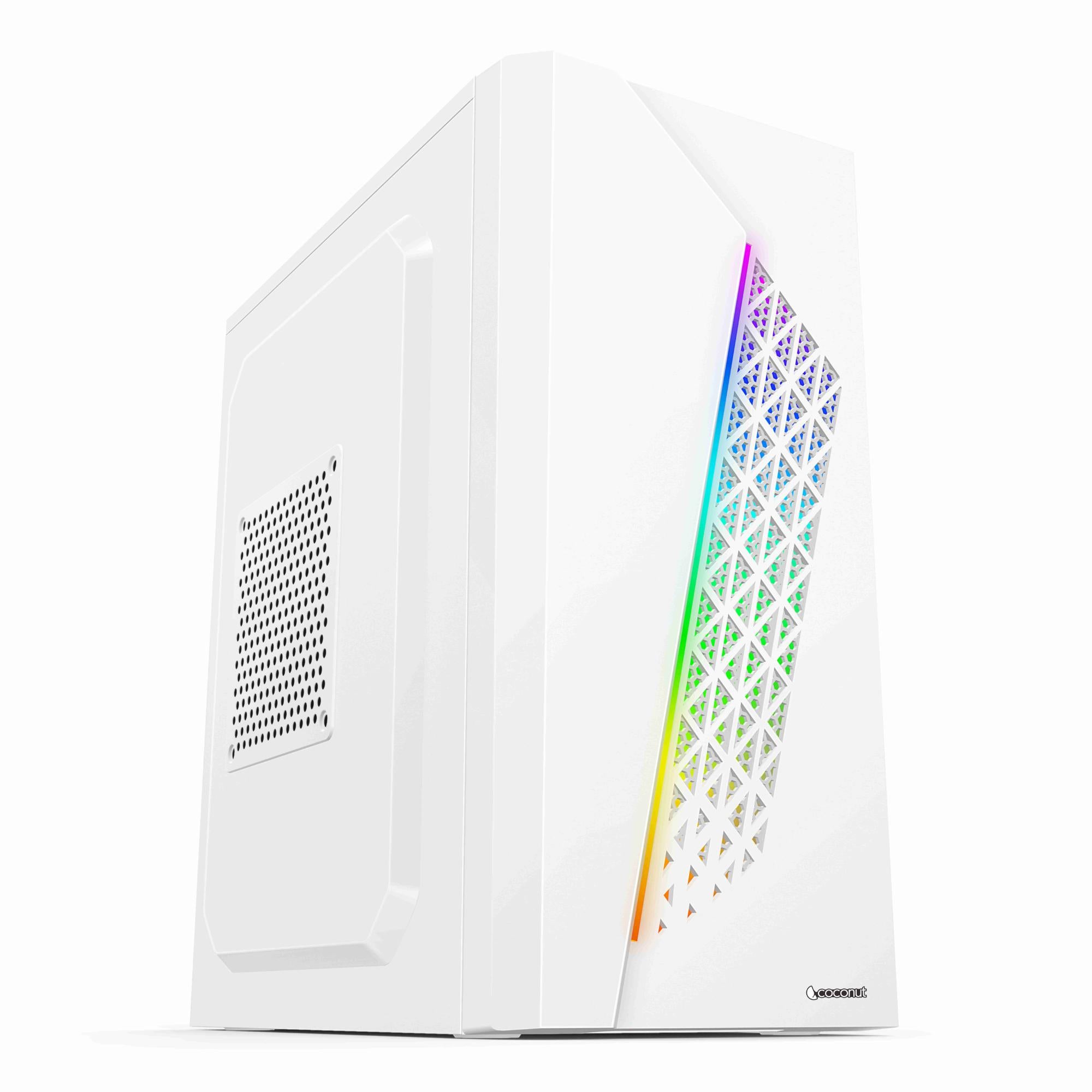 Black Micro ATX office cabinet with SM45 power supply and front RGB strip