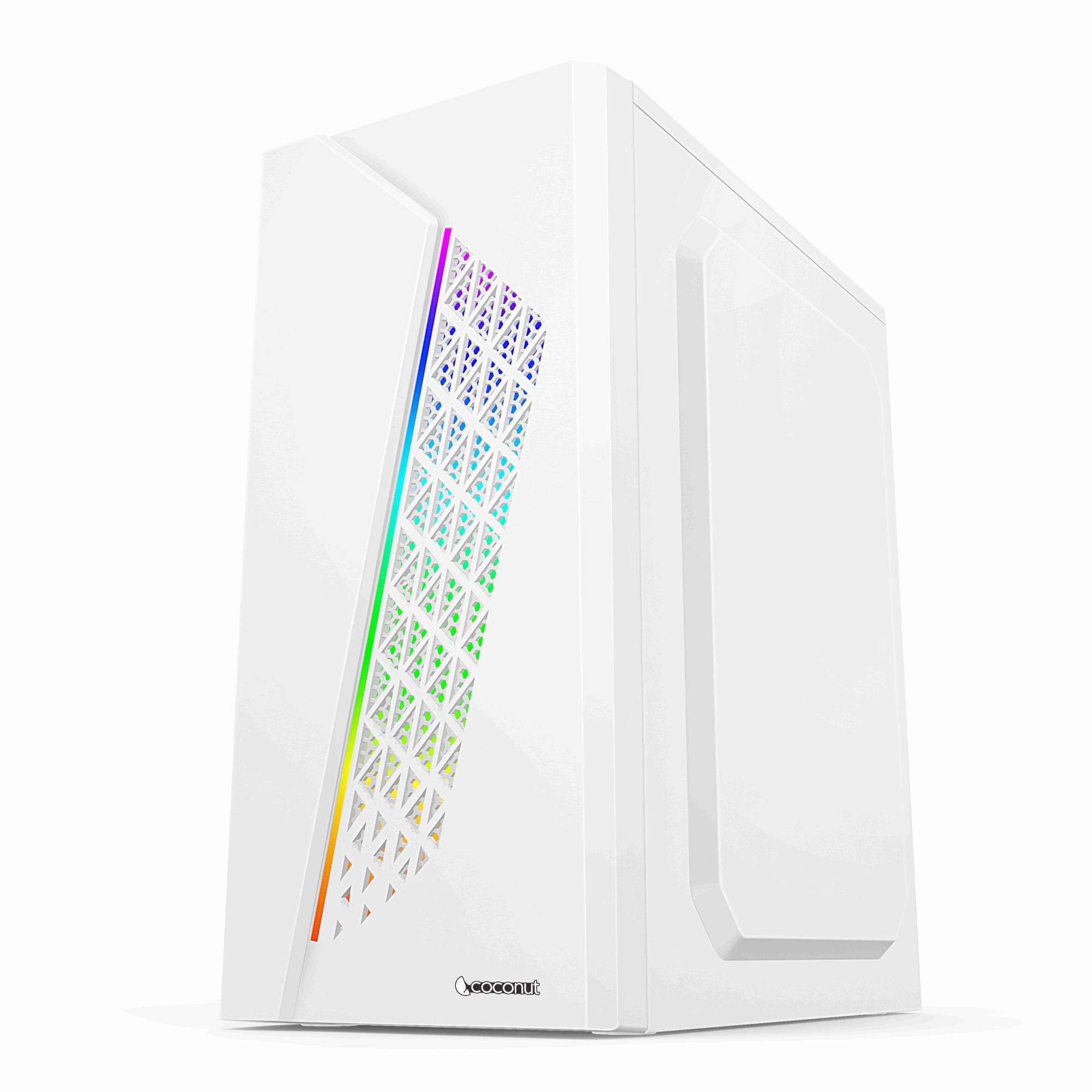 Black Micro ATX office cabinet with SM45 power supply and front RGB strip