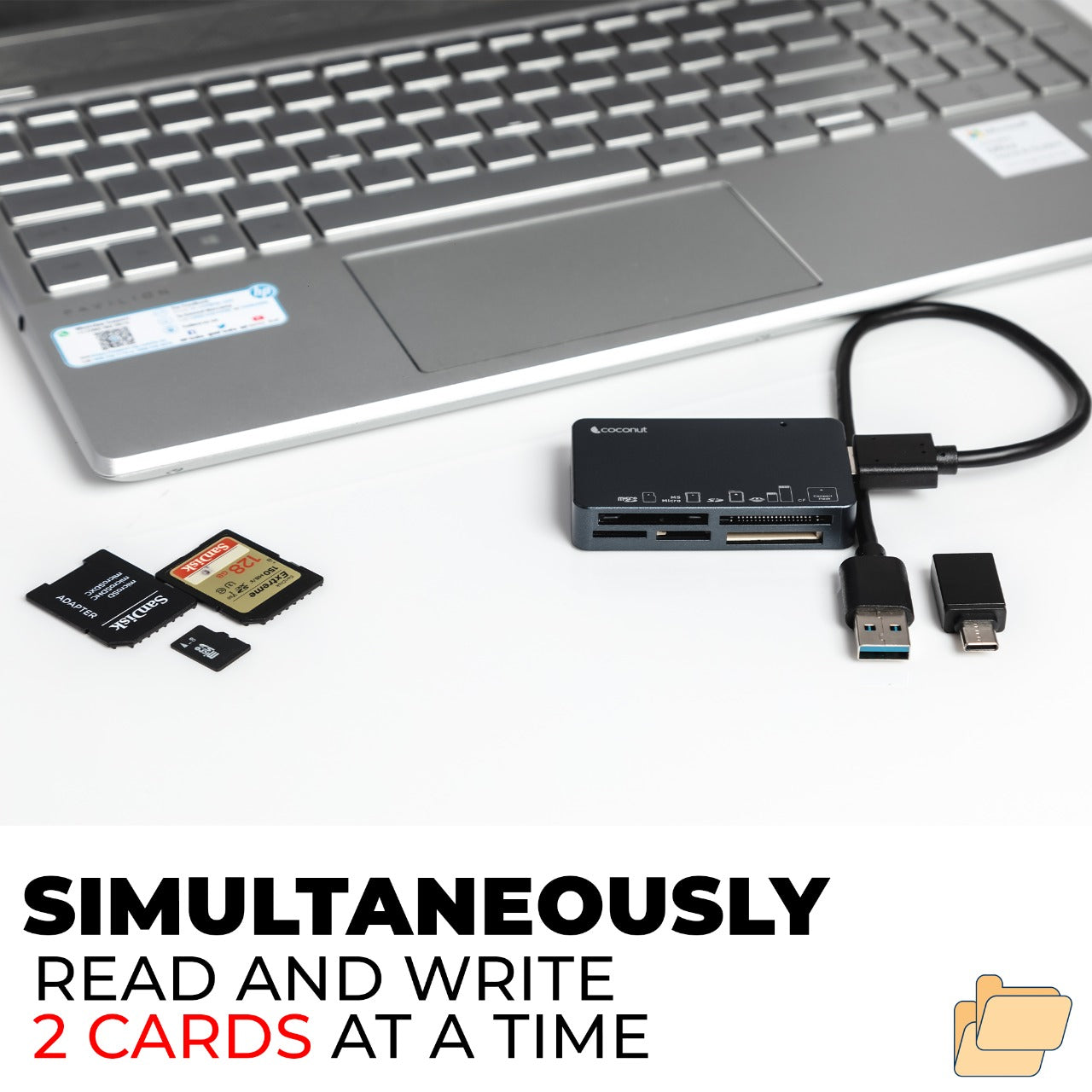 CR11 USB 3.0 All-in-One Card Reader with multiple slots