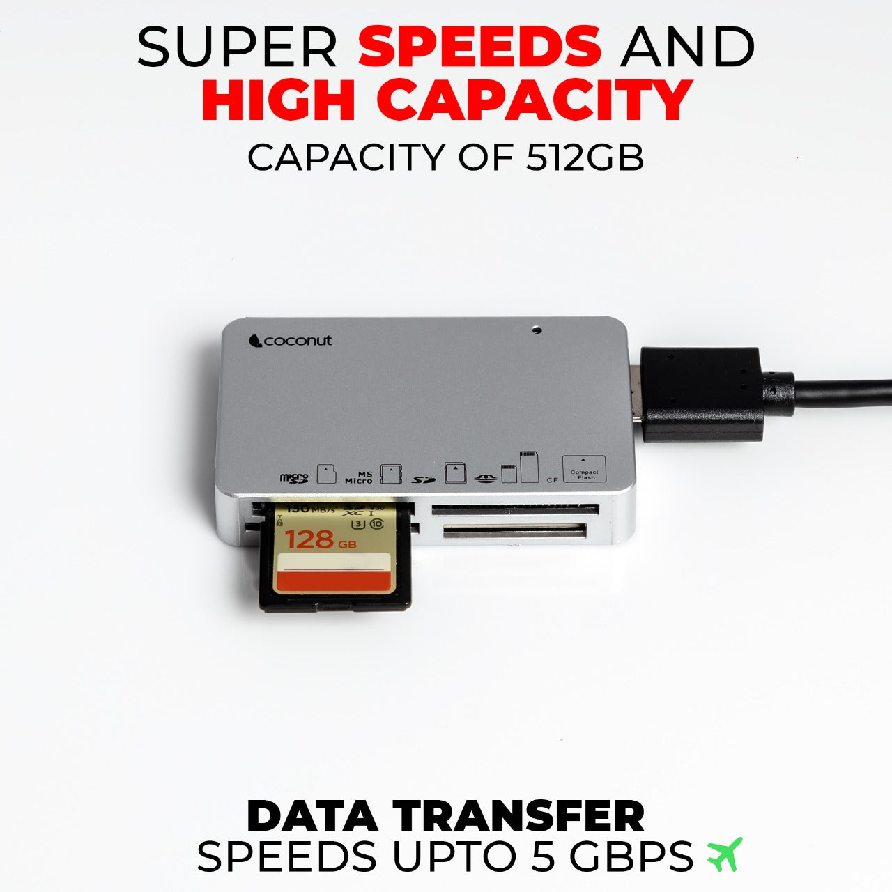 CR11 USB 3.0 All-in-One Card Reader with multiple slots