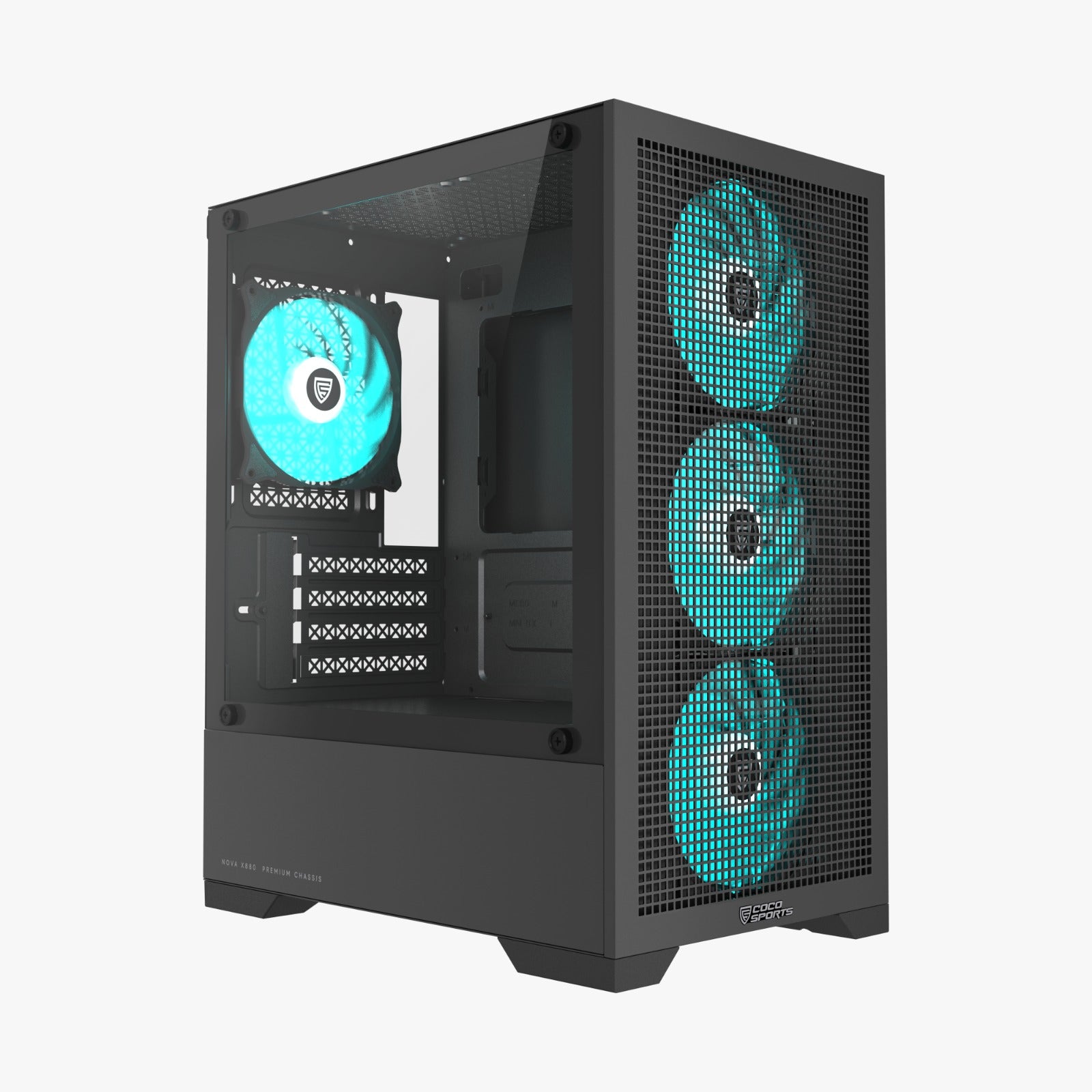 NOVA X880 Gaming Computer Case with 4 aRGB Fans