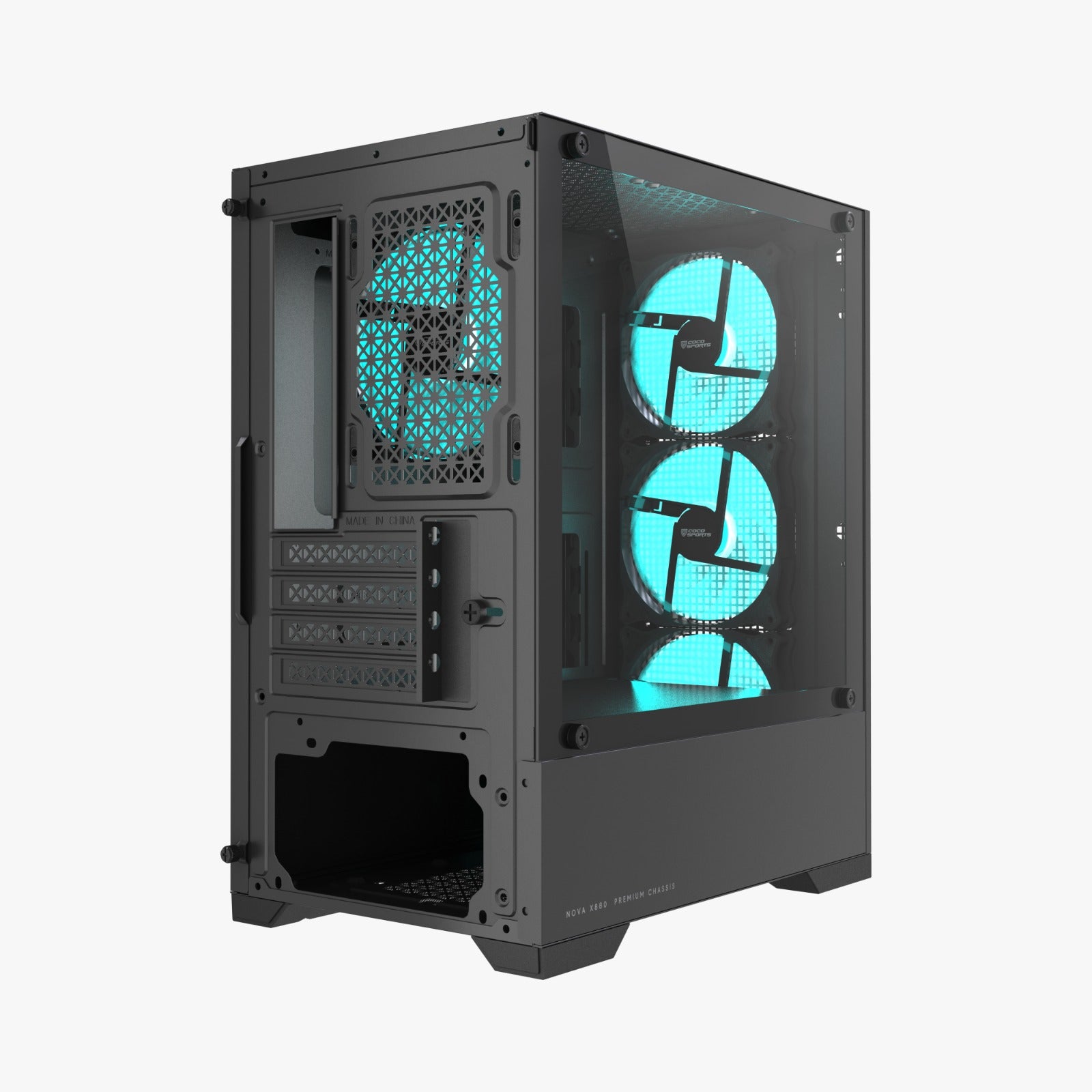 NOVA X880 Gaming Computer Case with 4 aRGB Fans