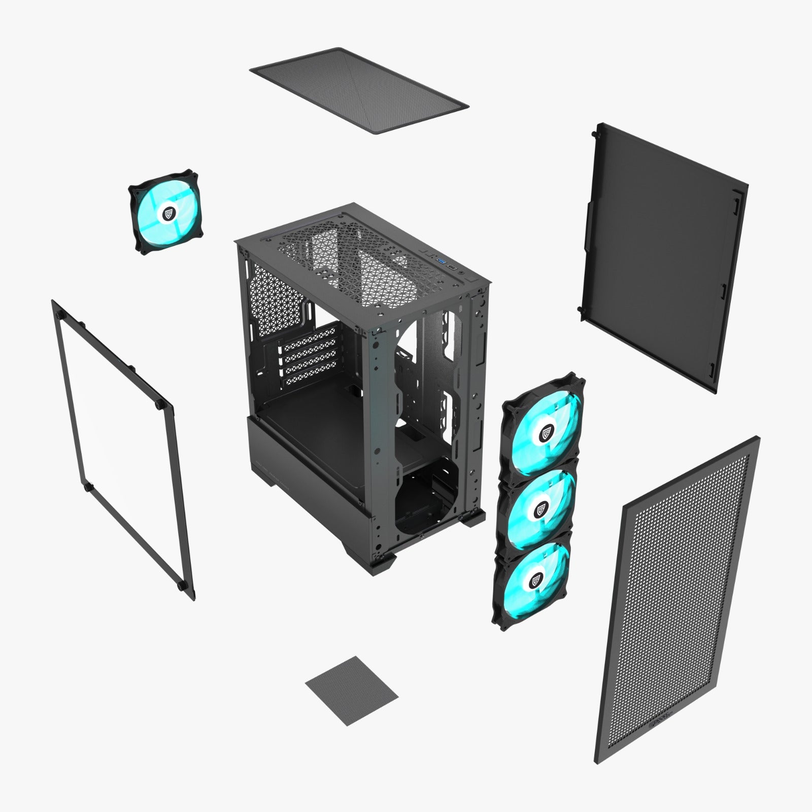 NOVA X880 Gaming Computer Case with 4 aRGB Fans