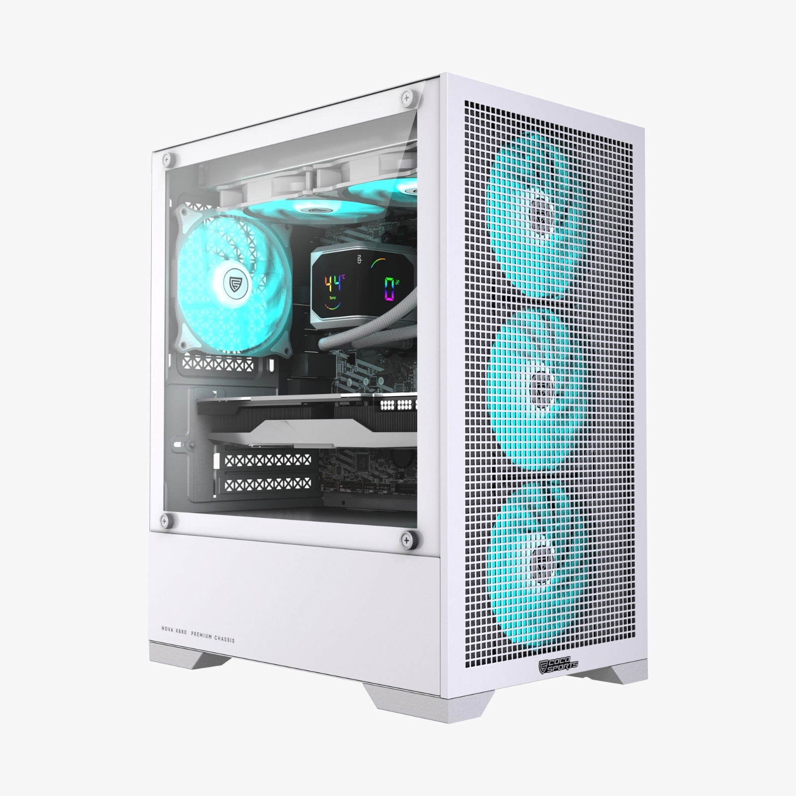 NOVA X880 Gaming Computer Case with 4 aRGB Fans