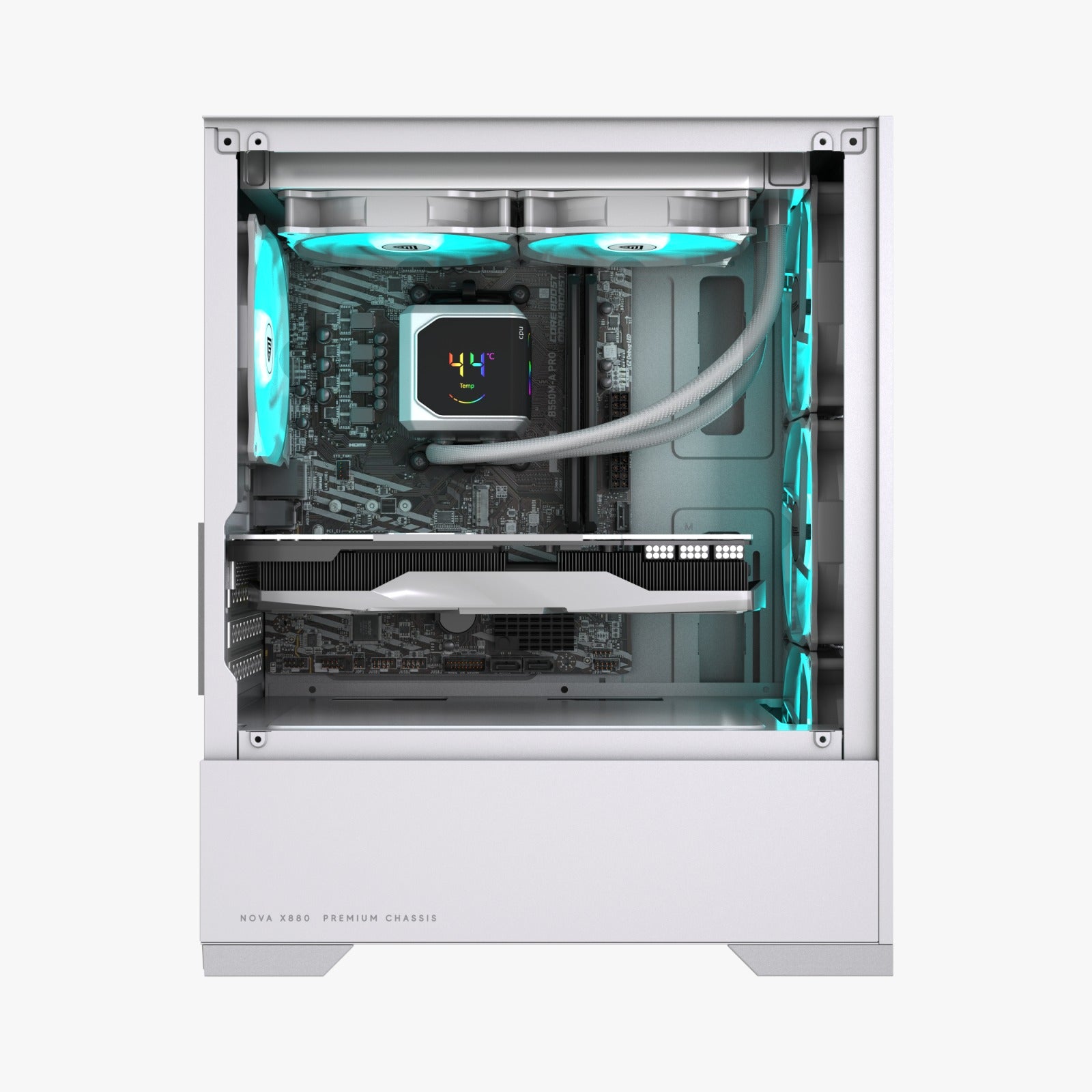 NOVA X880 Gaming Computer Case with 4 aRGB Fans