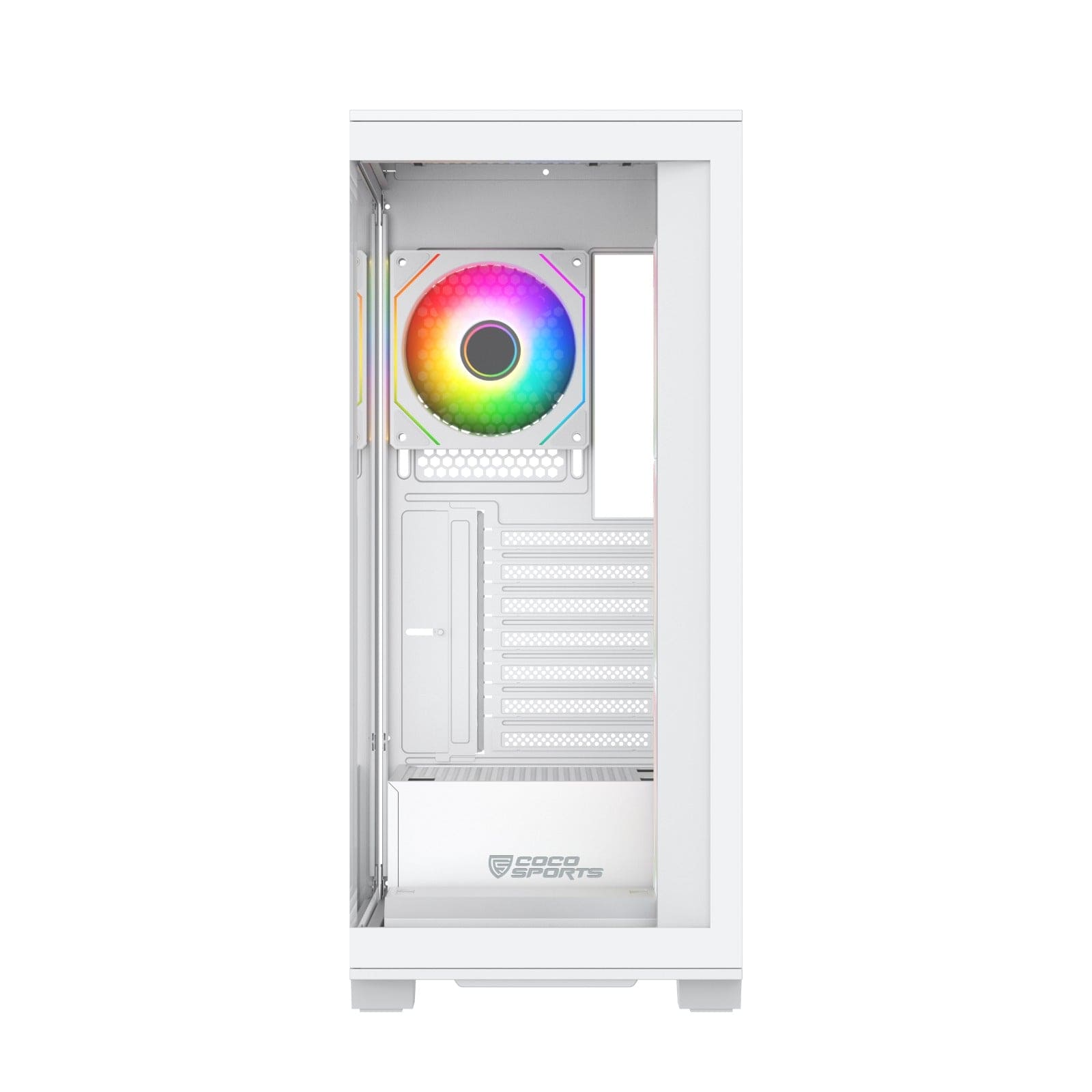 Stark Z9 Glass aRGB (ATX) Mid Tower Gaming Cabinet (White)