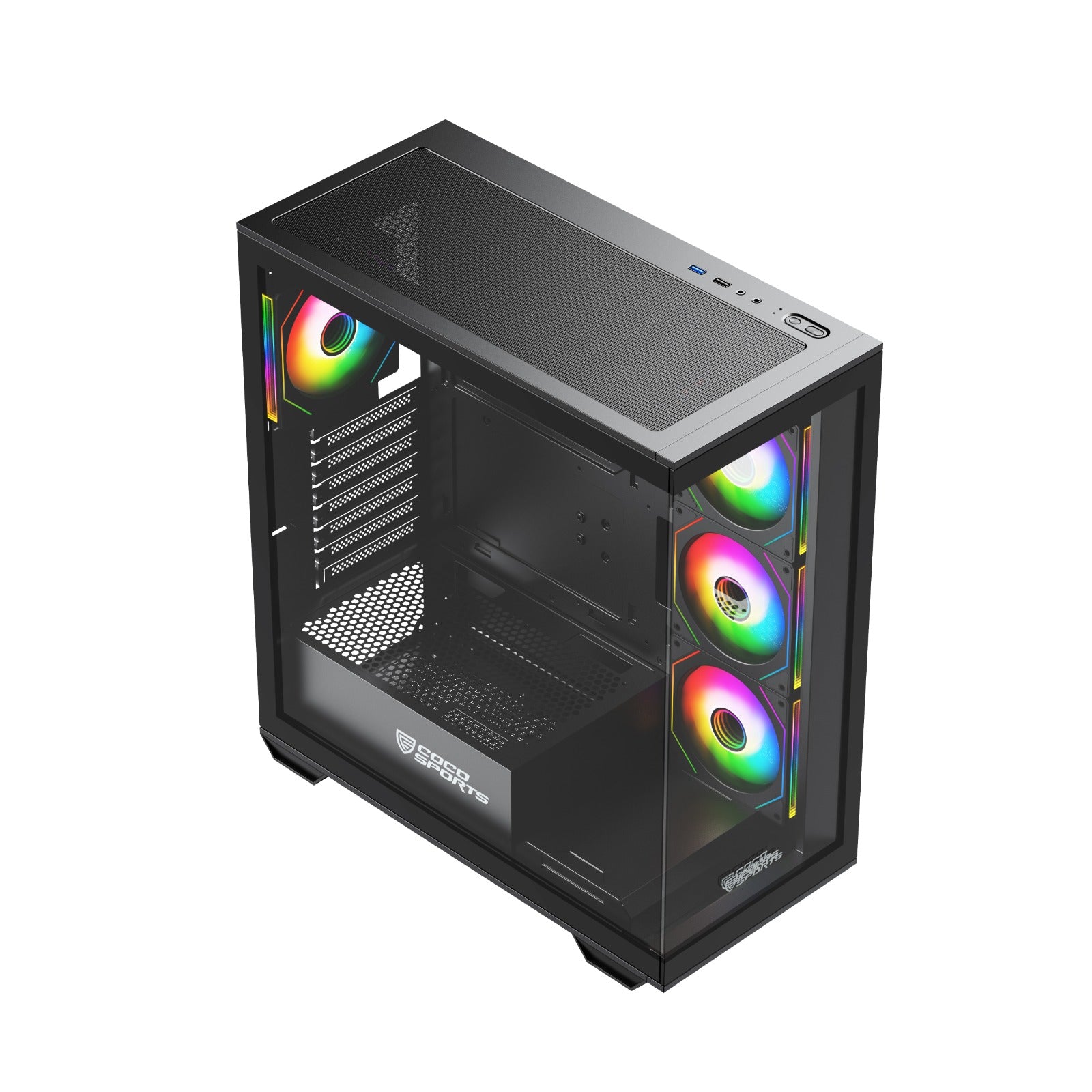 Stark Z9 Glass aRGB (ATX) Mid Tower Gaming Cabinet (Black)