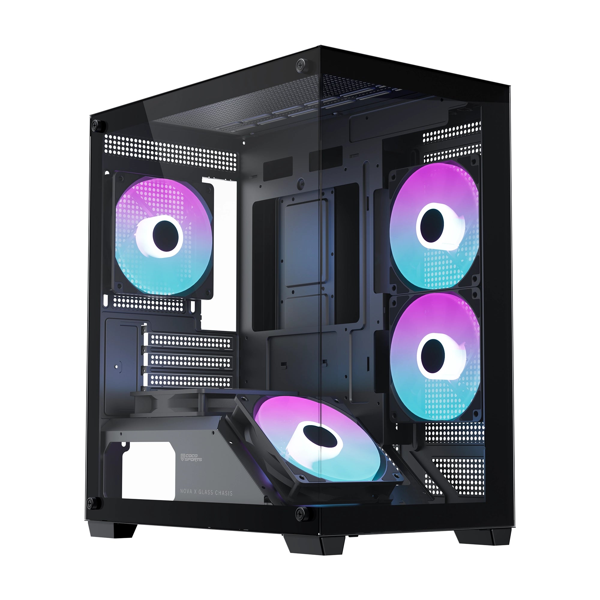 NOVA X GLASS | Premium Gaming Cabinet | 5 Pre-Loaded ARGB Fans