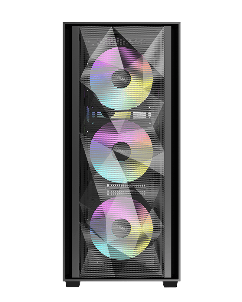 Nova 660 RGB Gaming Cabinet – Geometric Mesh Front | 280mm Liquid Cooling