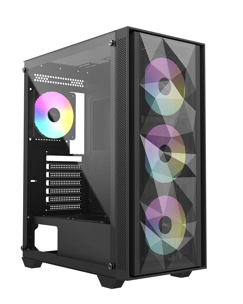 Nova 660 RGB Gaming Cabinet – Geometric Mesh Front | 280mm Liquid Cooling