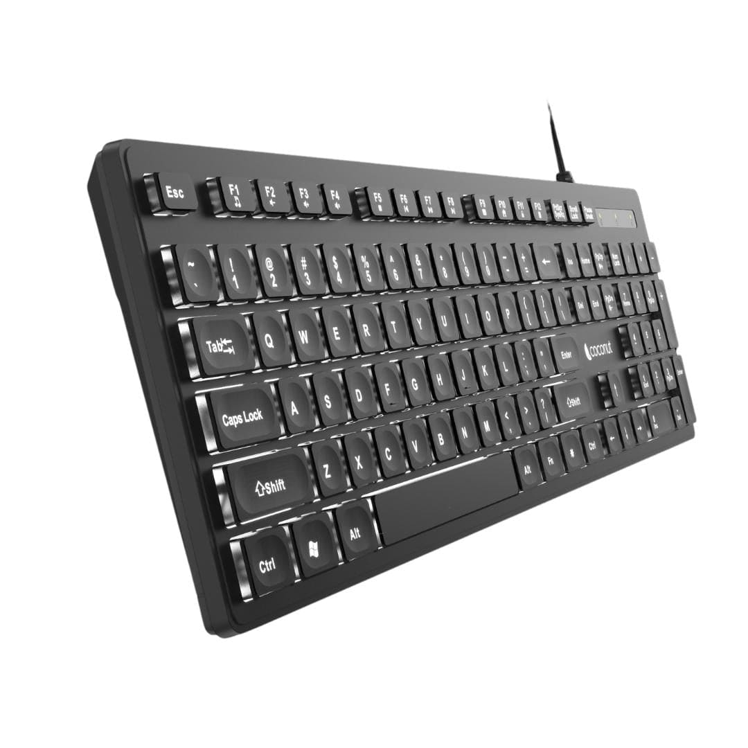 K26 Illume Keylit + Backlit Wired Keyboard with 104 keys, sleek design