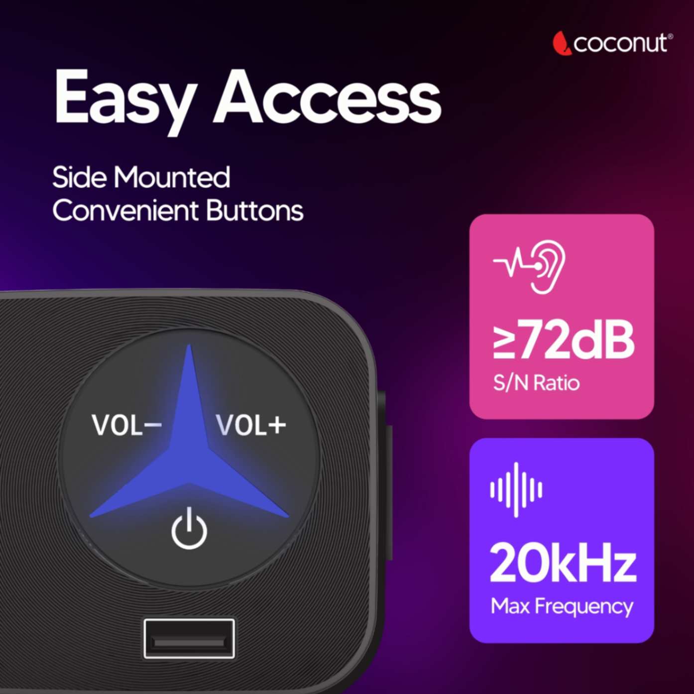 Demi 60W wireless sound bar with multiple inputs and loud speakers