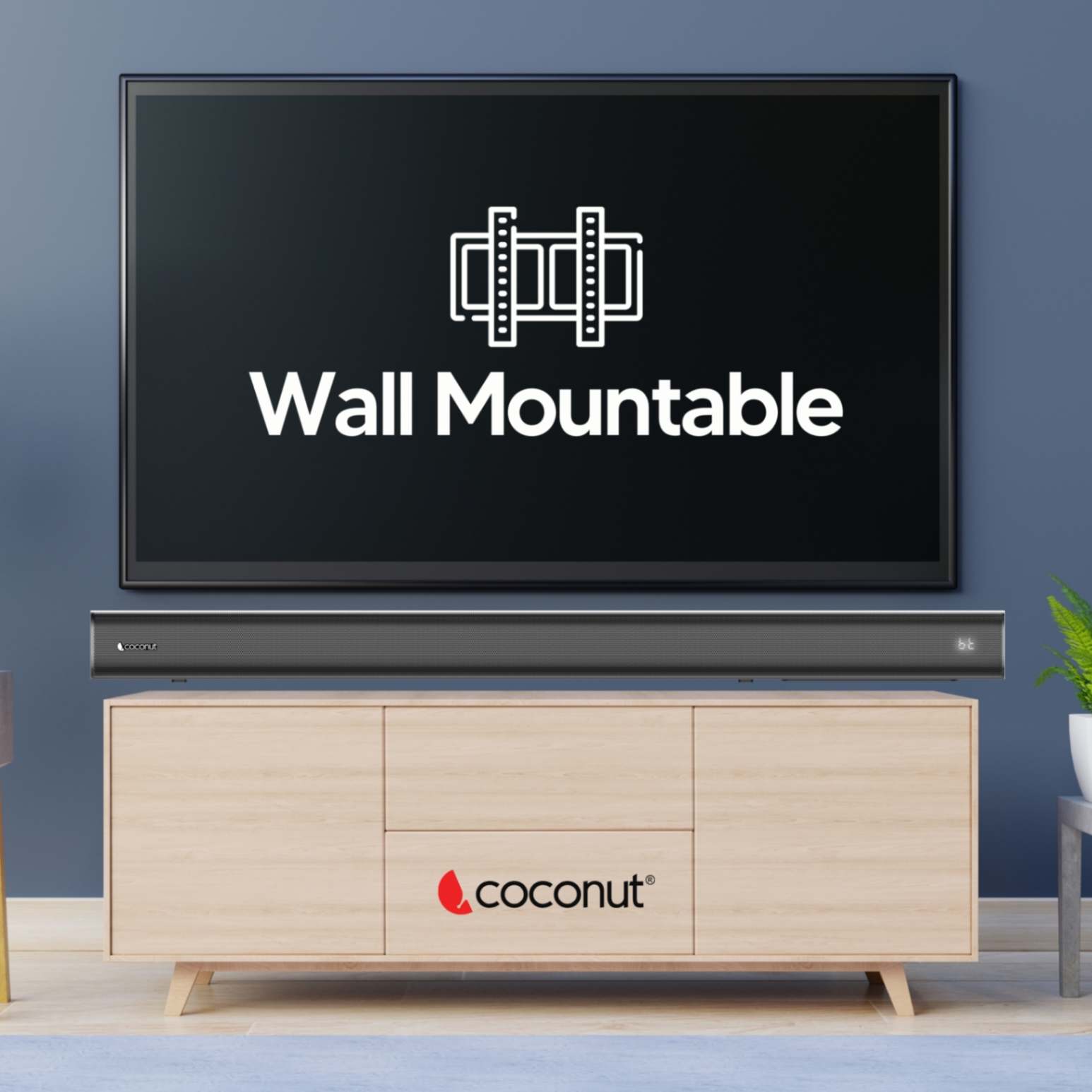 Aria 40W Wireless Sound Bar with multiple input connectivity