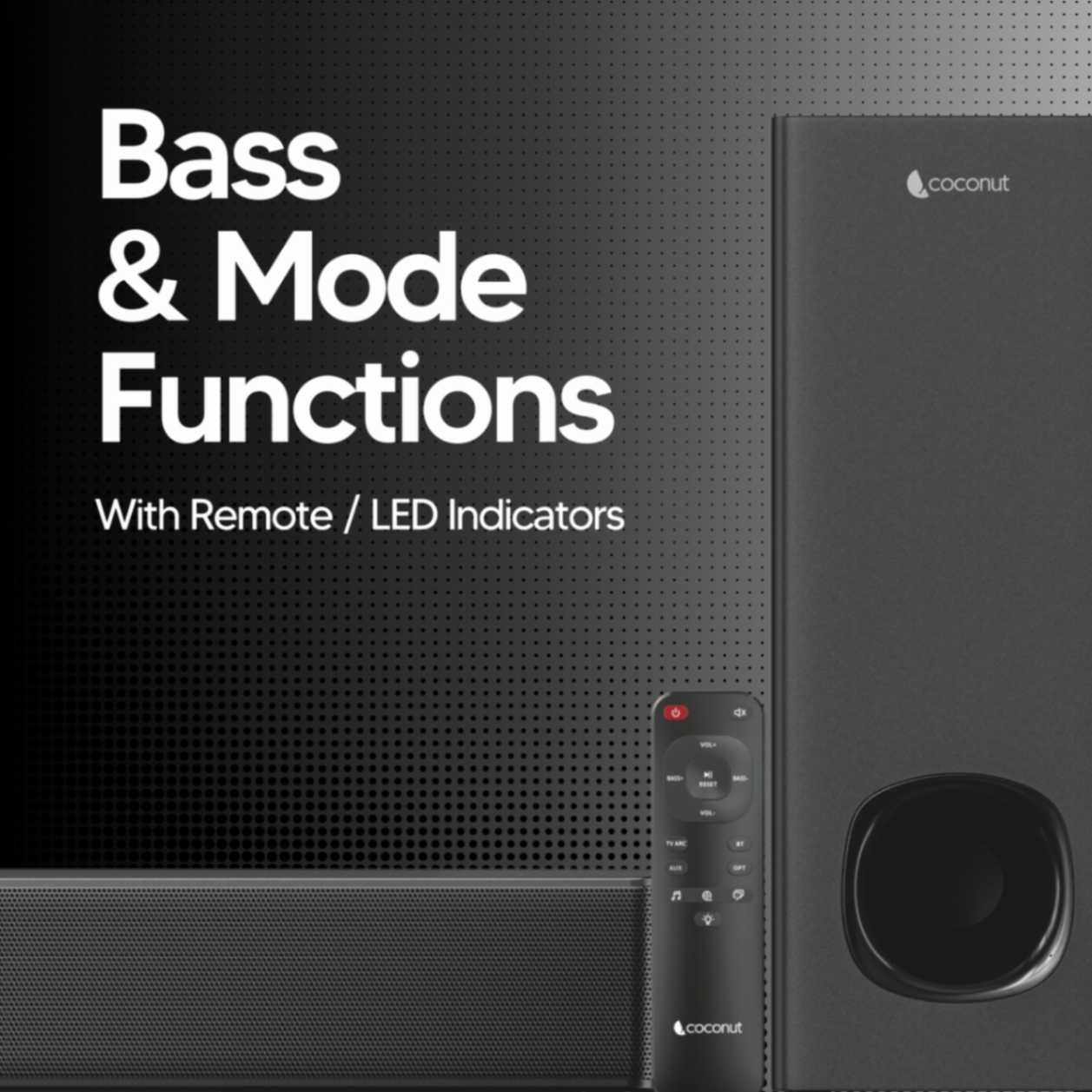 Diva 120W Wireless Sound Bar with Woofer, multiple inputs, loud speakers