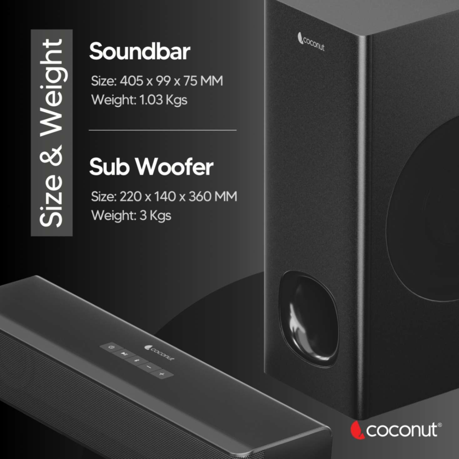 Diva 120W Wireless Sound Bar with Woofer, multiple inputs, loud speakers