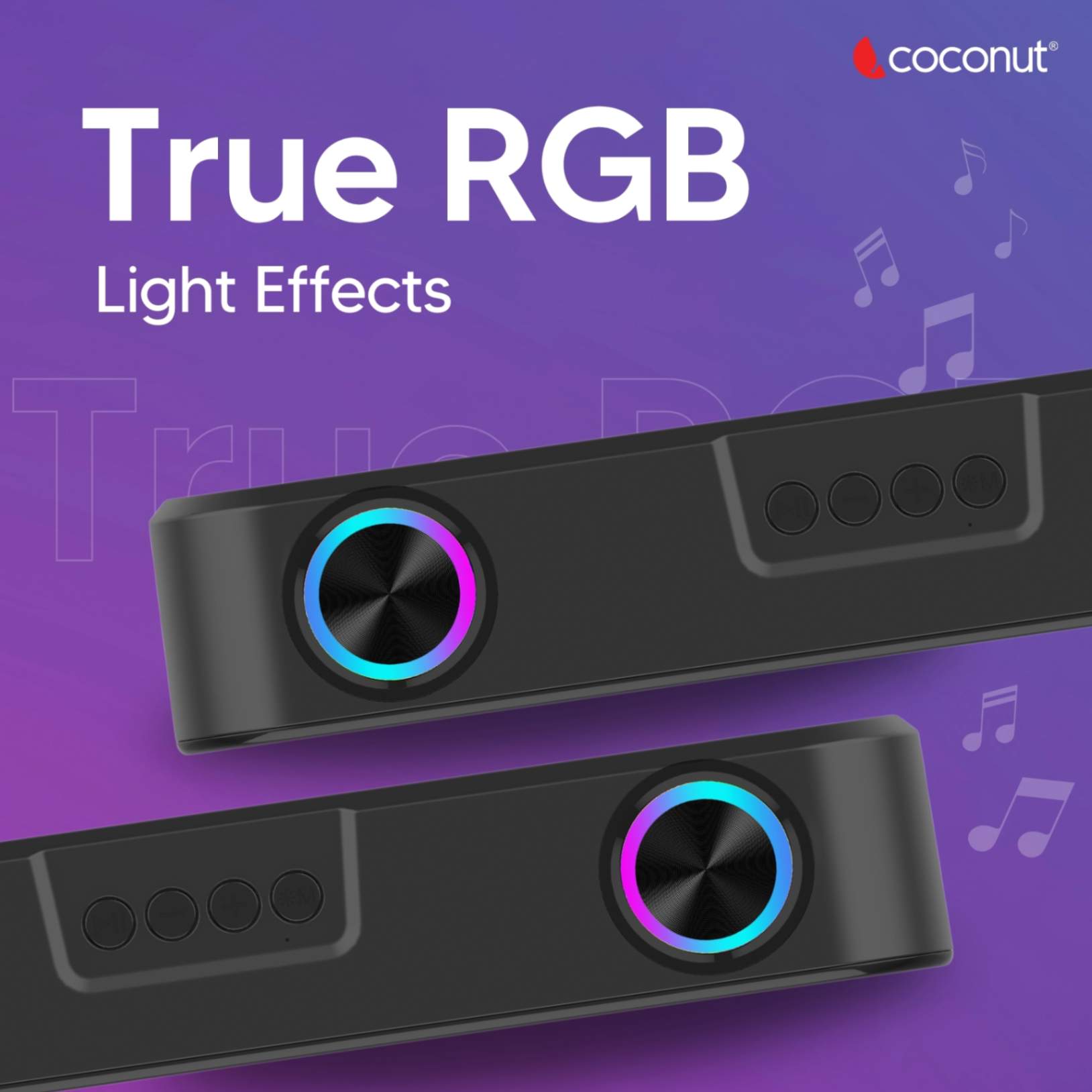 Octave RGB 16W Wireless Sound Bar with True RGB Lights and Bluetooth 5.0