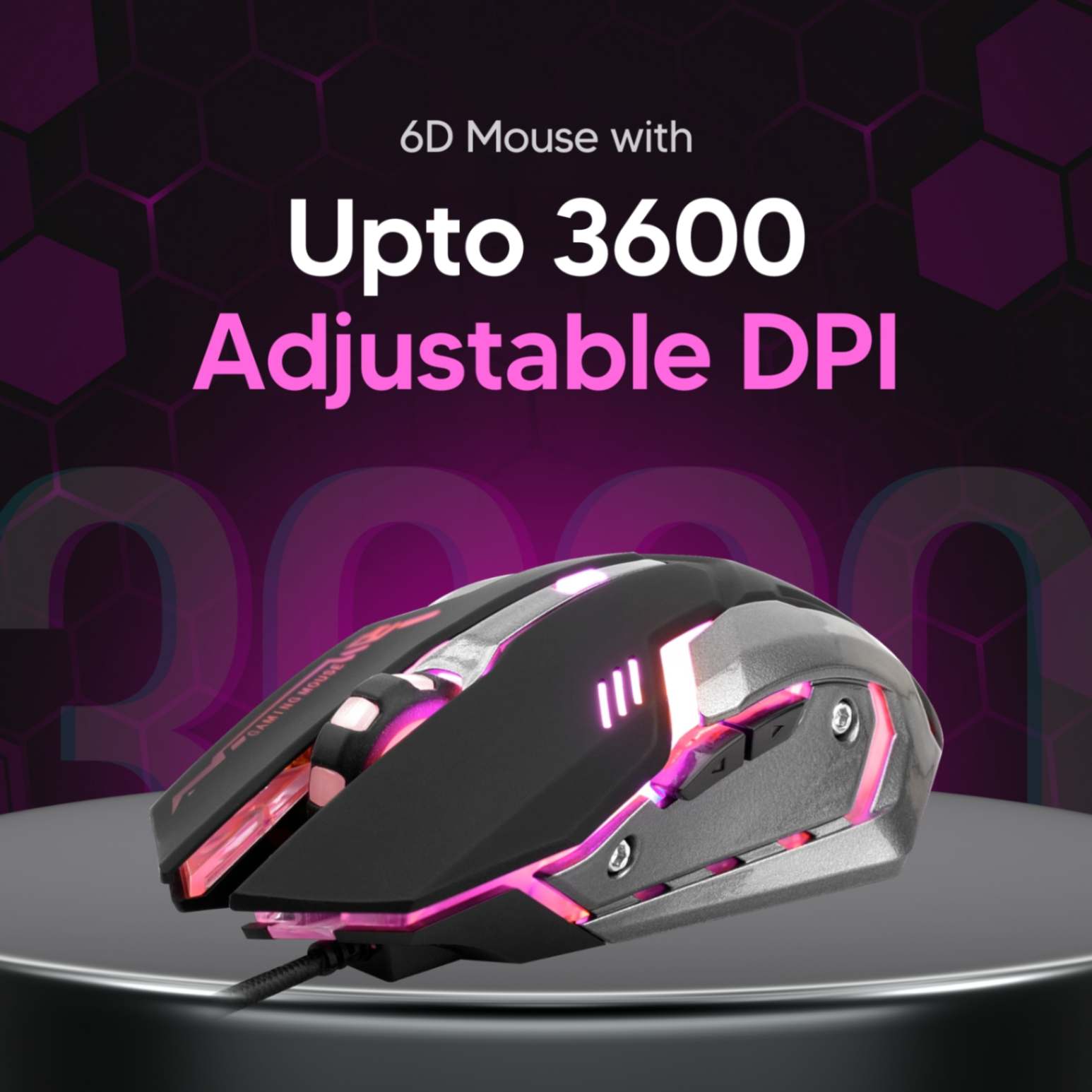 Krater Gaming Keyboard and Mouse Combo, 104 Keys, Rainbow Backlight