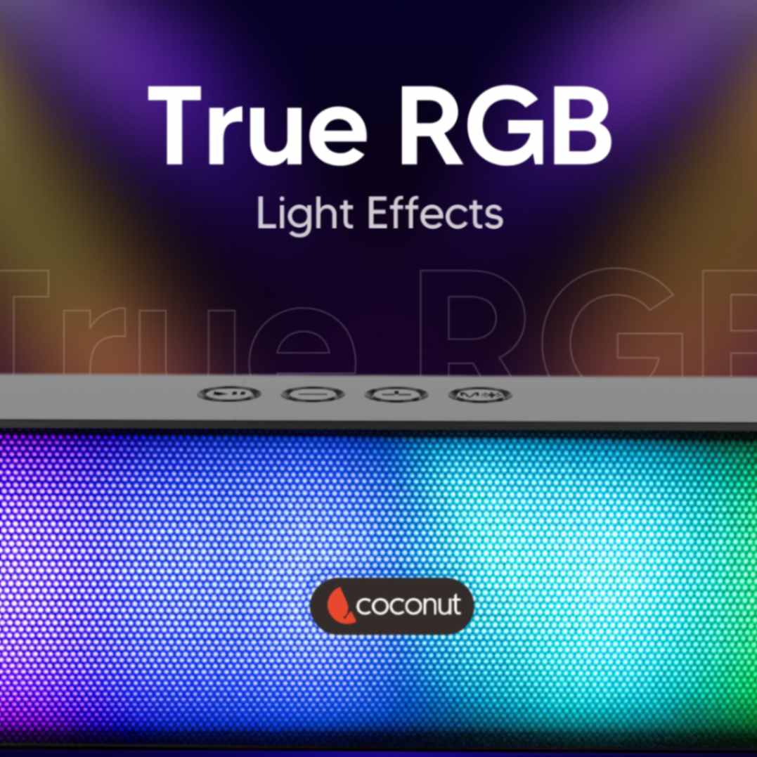 Stanza RGB 16W Wireless SoundBar with True RGB lights and Bluetooth 5.0