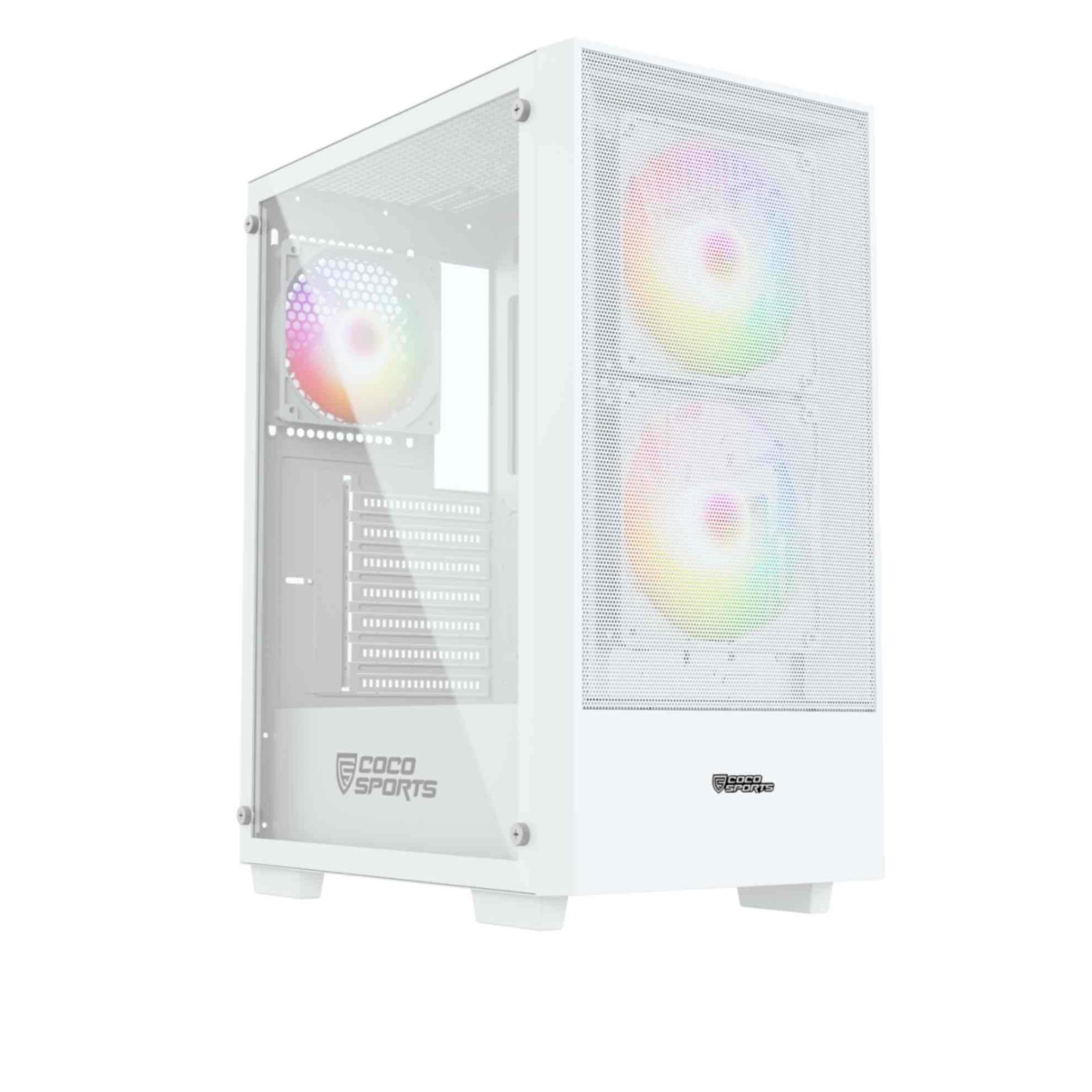 Core 300M Gaming Cabinet, Mid ATX Tower in White