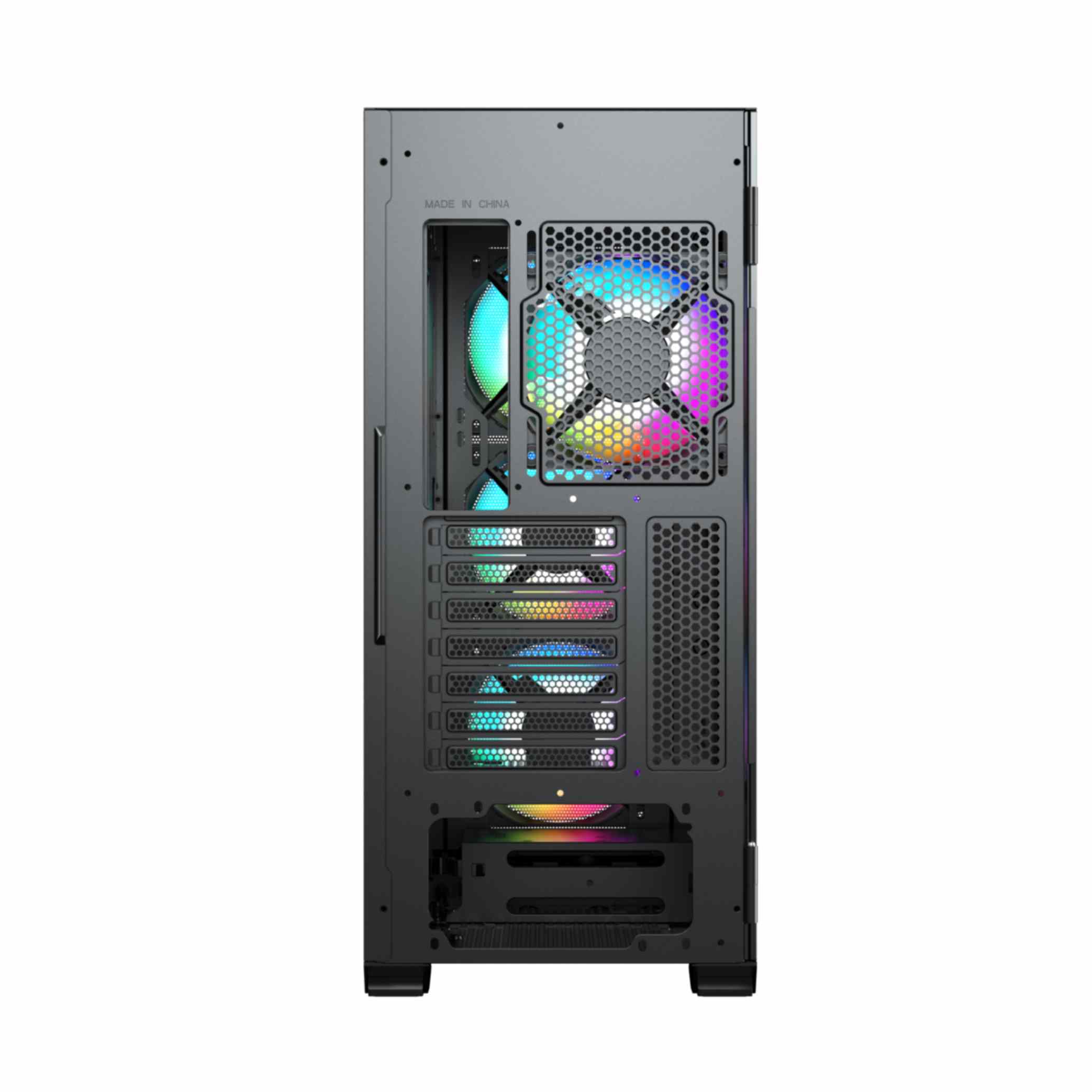 Rampage 1000D Gaming Cabinet, E ATX in sleek black design