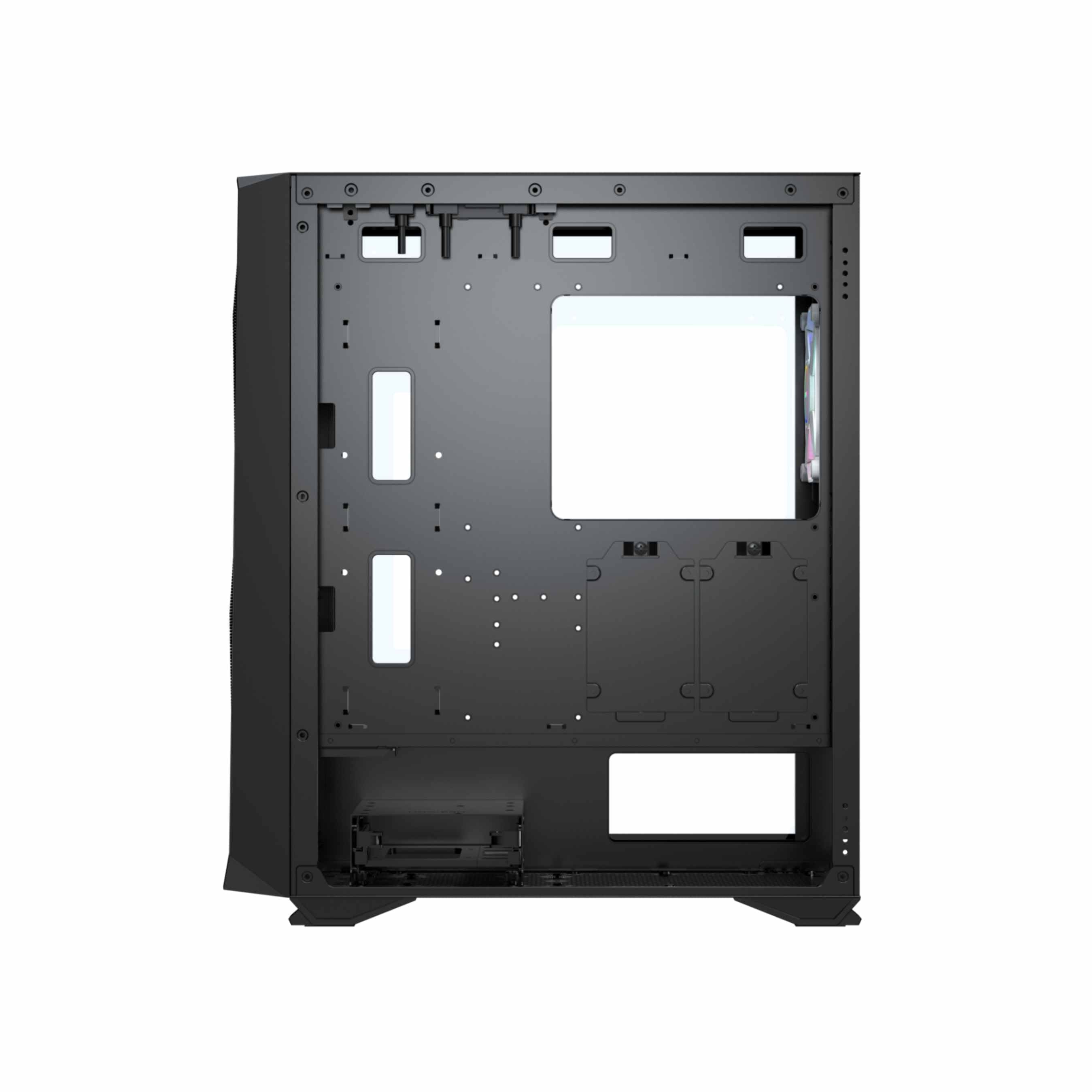 Rampage 1000D Gaming Cabinet, E ATX in sleek black design