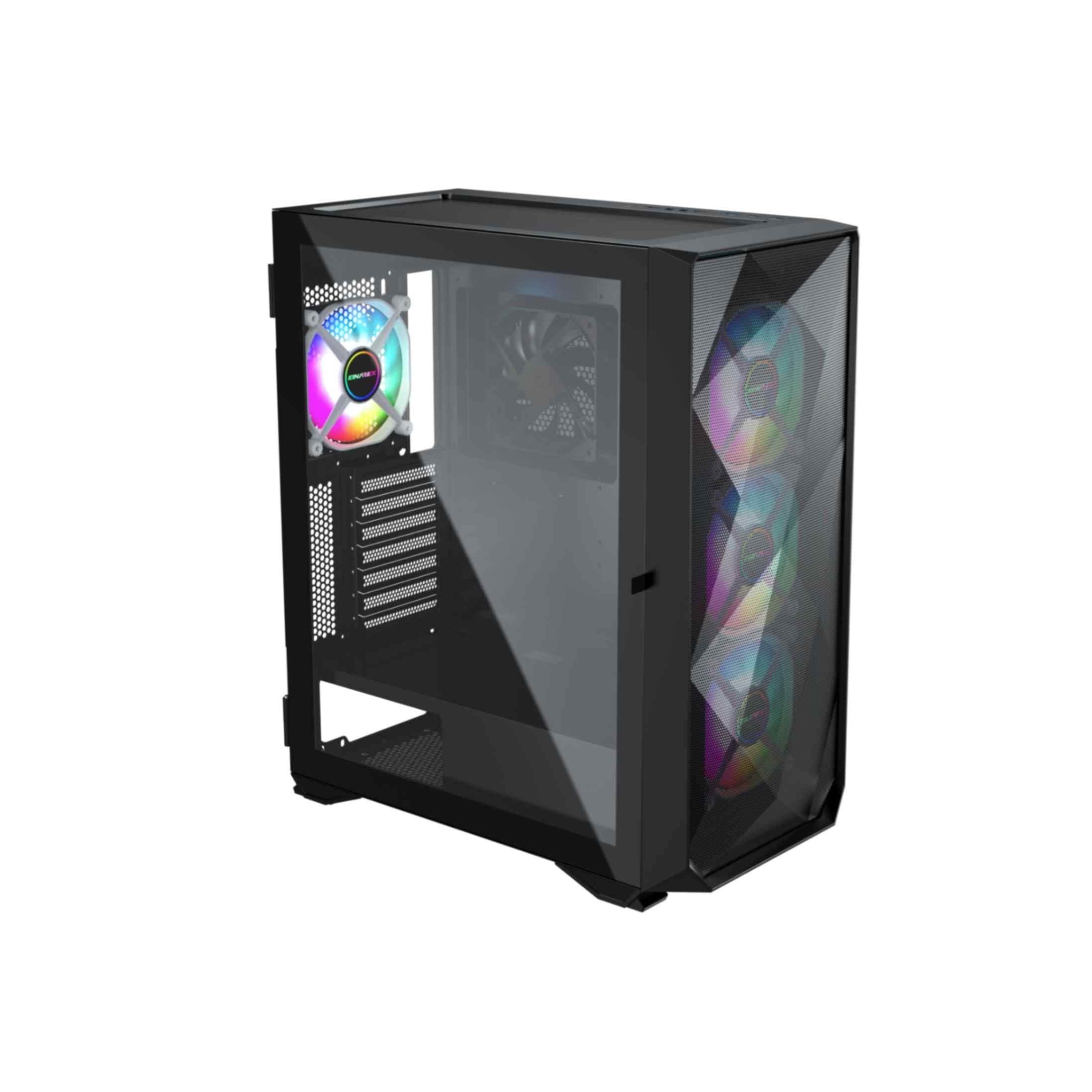 Rampage 1000D Gaming Cabinet, E ATX in sleek black design
