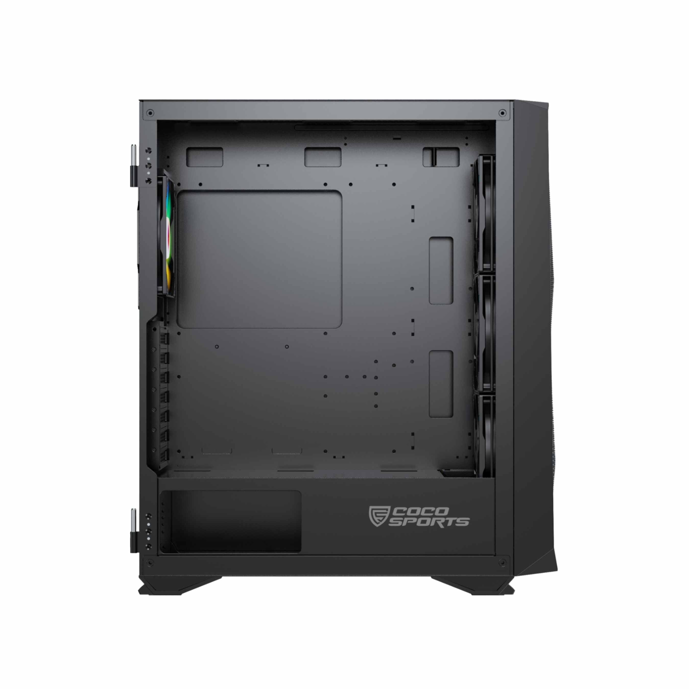 Rampage 1000D Gaming Cabinet, E ATX in sleek black design